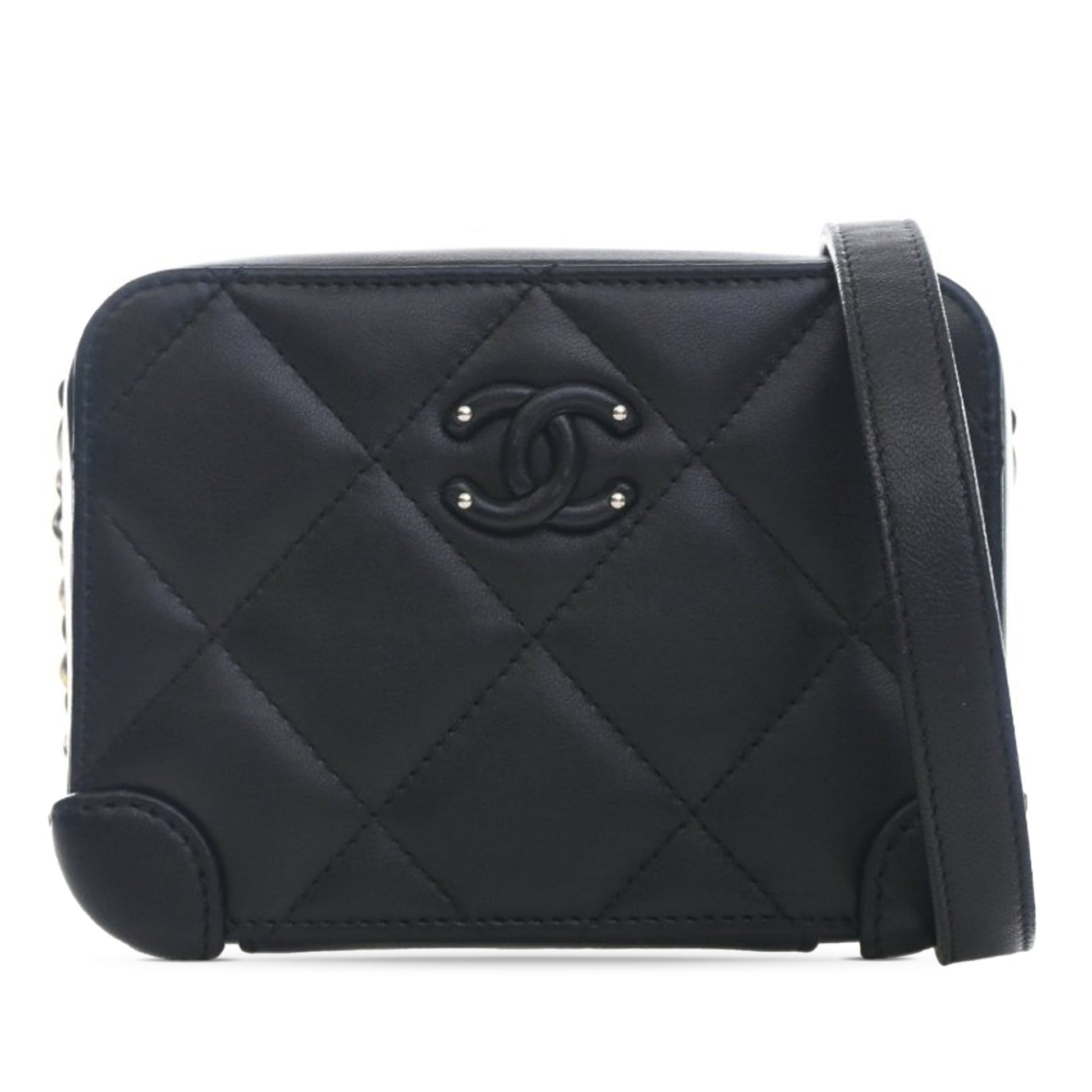Mini Quilted Lambskin Covered CC Camera Bag