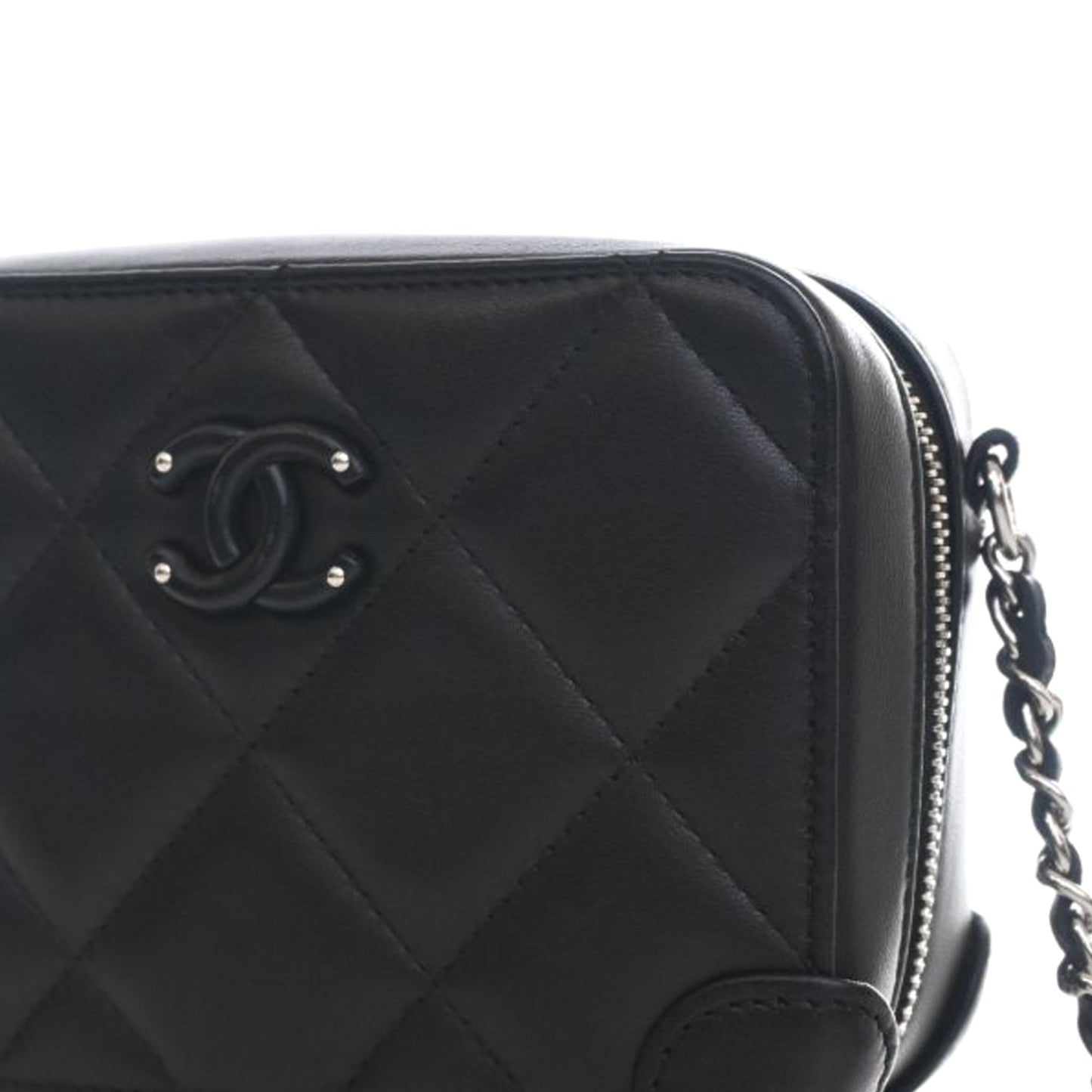 Mini Quilted Lambskin Covered CC Camera Bag
