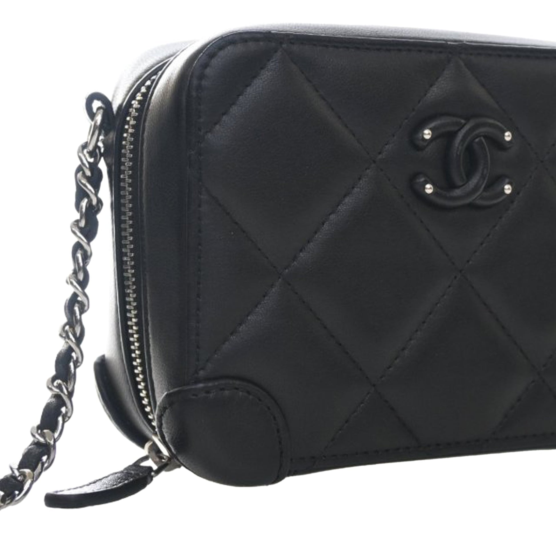 Mini Quilted Lambskin Covered CC Camera Bag