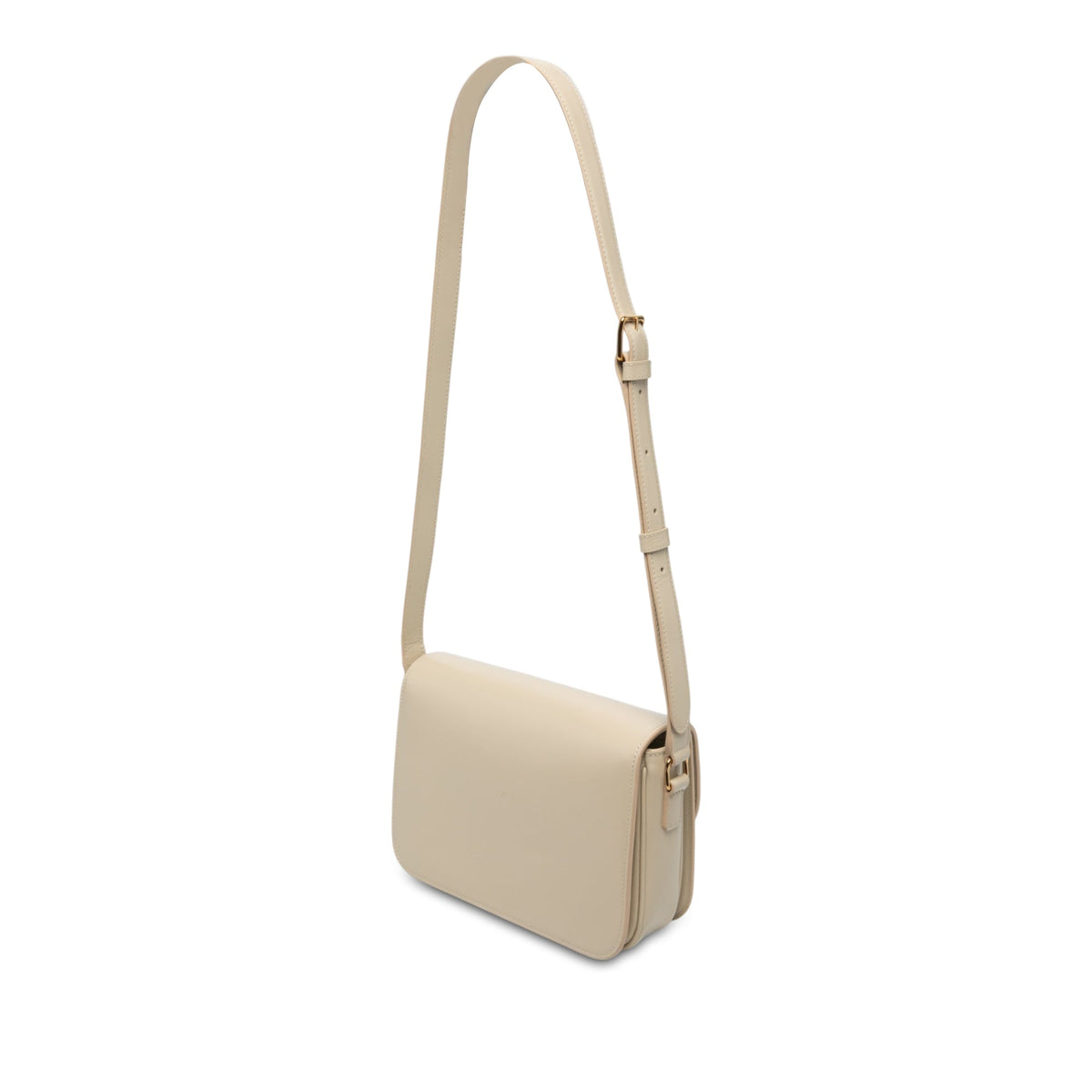Celine Classique Shiny Calfskin Triomphe Crossbody — Brown
