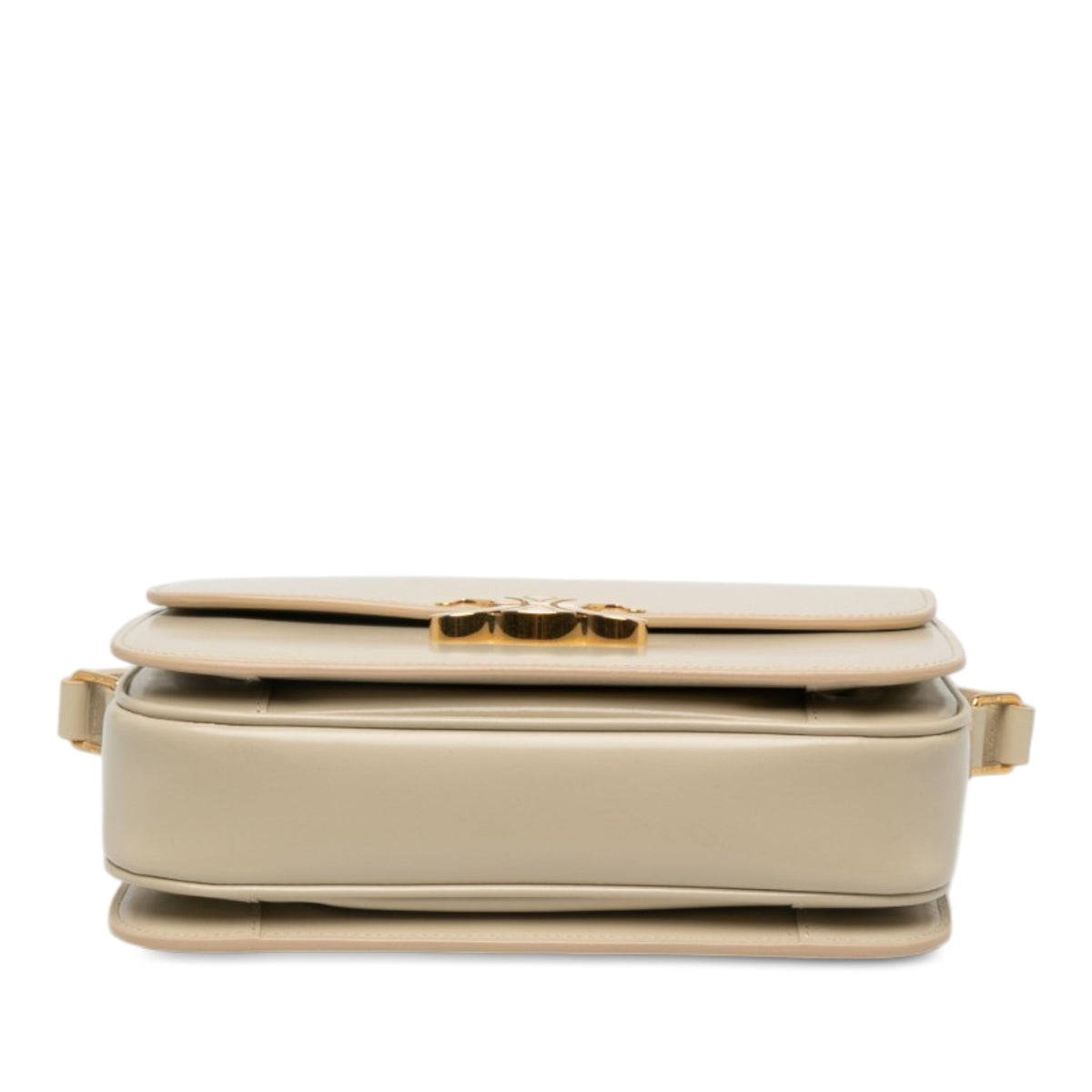 Celine Classique Shiny Calfskin Triomphe Crossbody — Brown