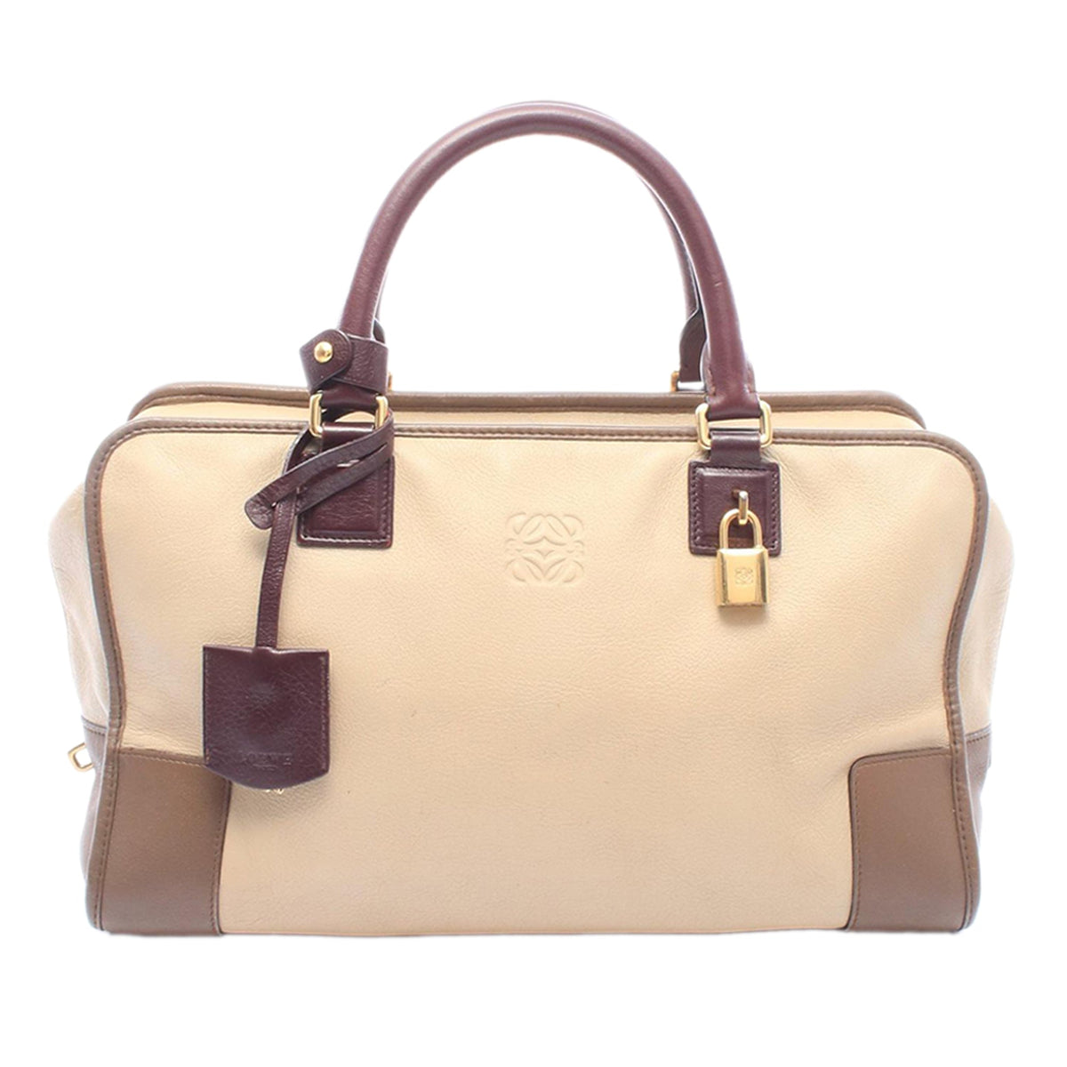 LOEWE Tricolor Leather Amazona 28 — Brown