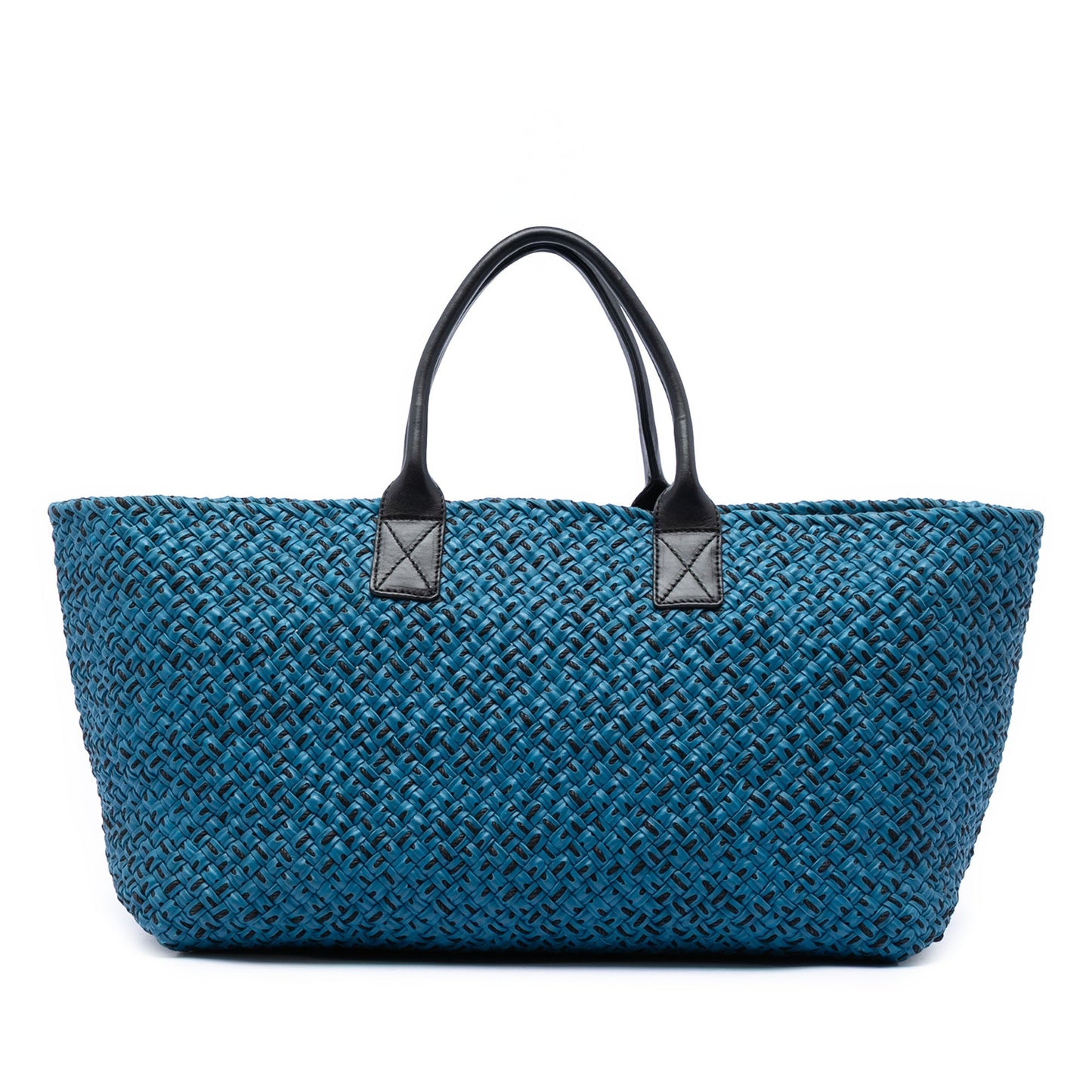 Bottega Veneta Large Lambskin Intreccio Cabat Tote