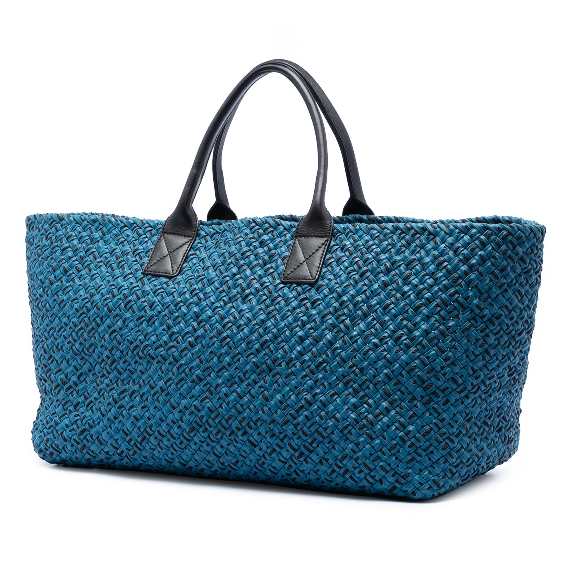 Bottega Veneta Large Lambskin Intreccio Cabat Tote