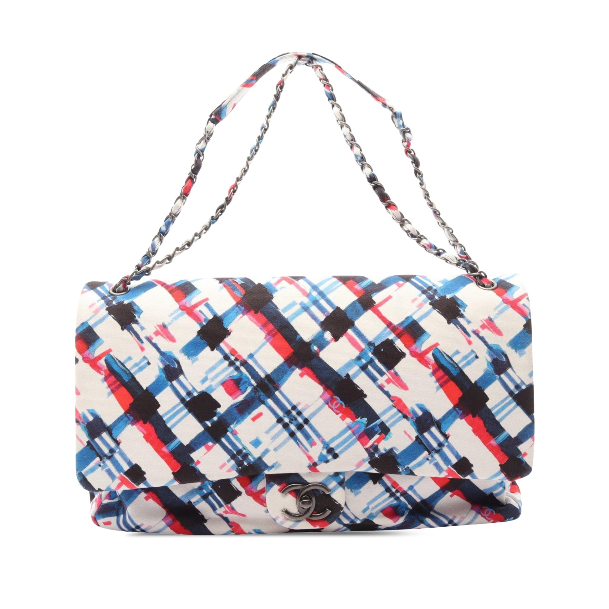 Chanel CC Airlines Printed Canvas Single Flap