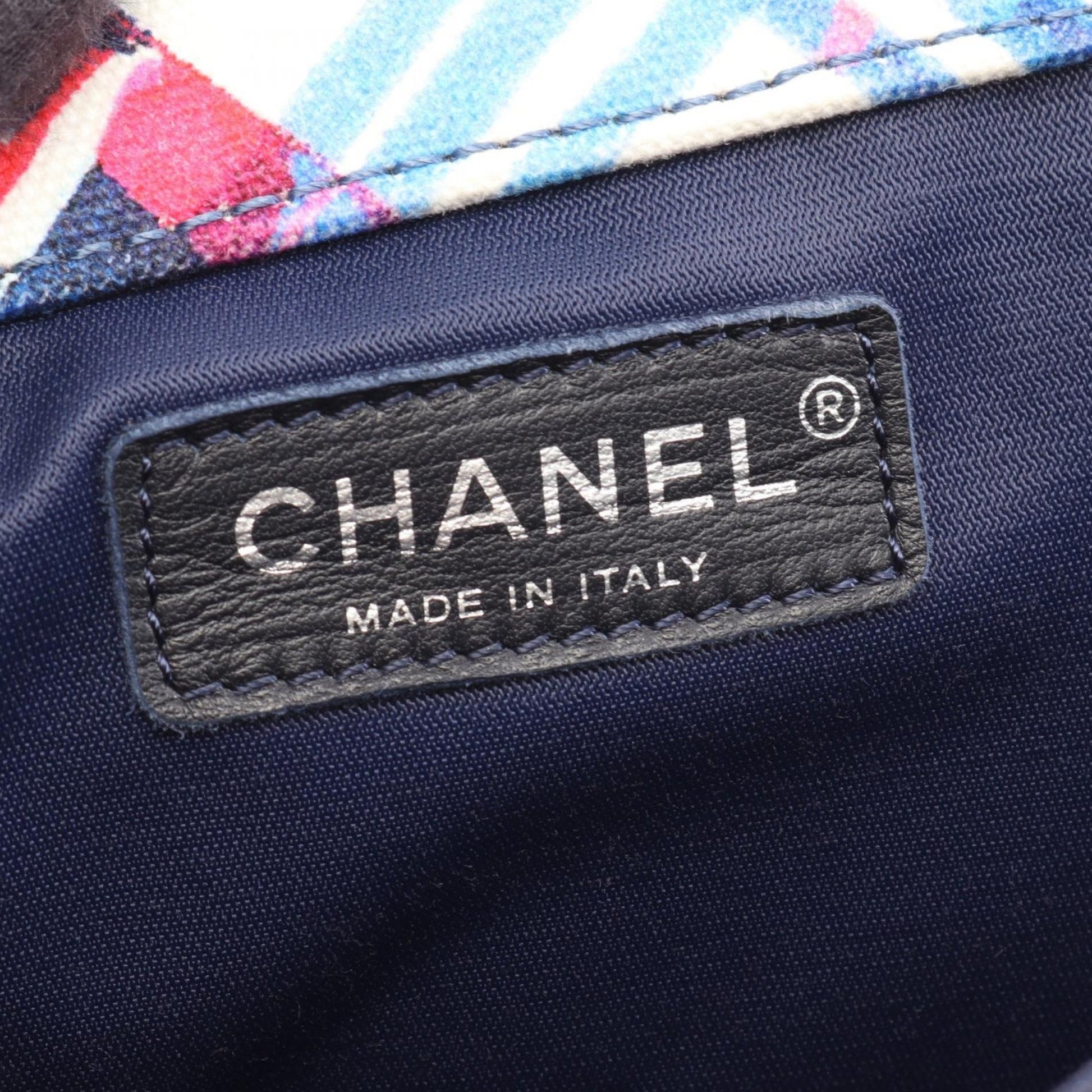 Chanel CC Airlines Printed Canvas Single Flap