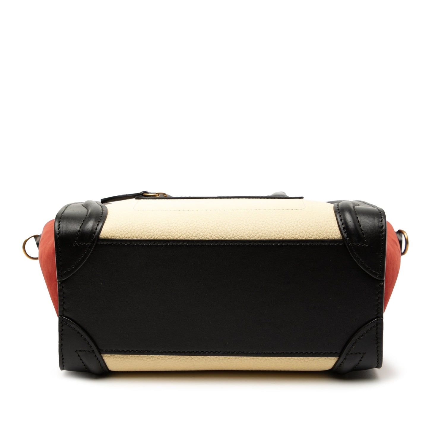 Nano Tricolor Nubuck and Drummed Calfskin Luggage Tote