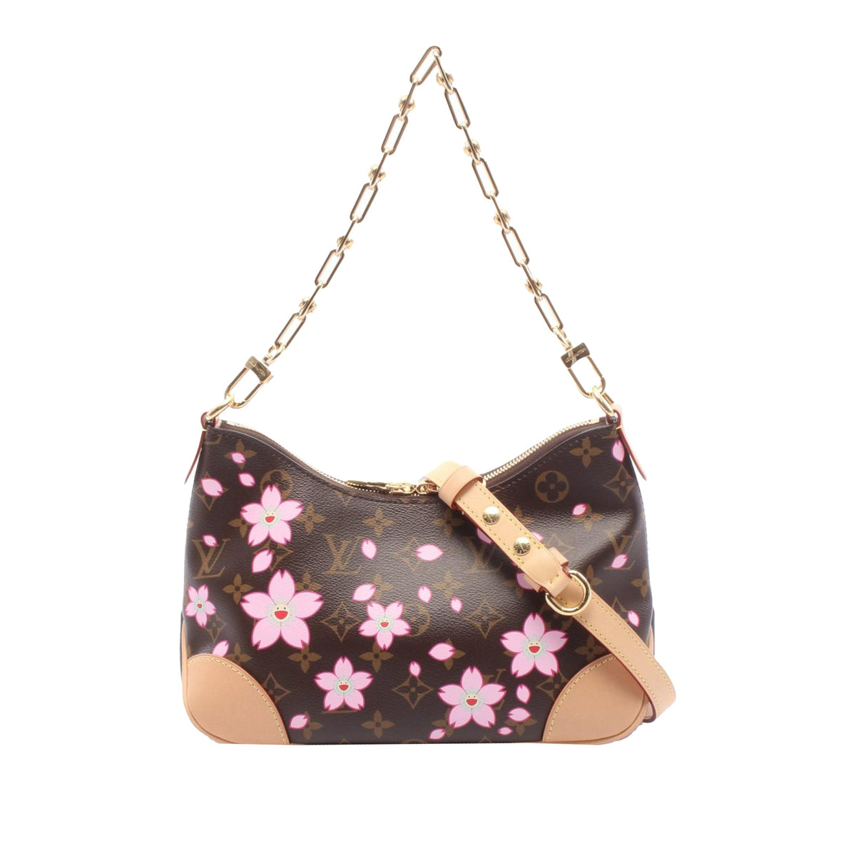Louis Vuitton Takashi Murakami Monogram Cherry Blossom Boulogne PM — Brown