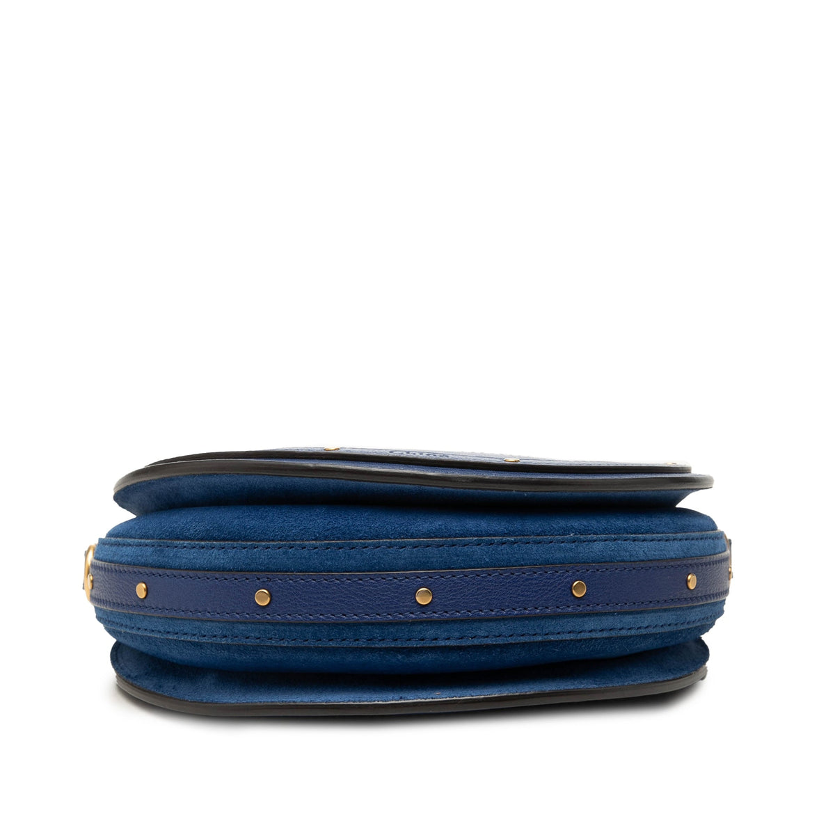 Chloé Small Calfskin and Suede Pixie Satchel — Blue