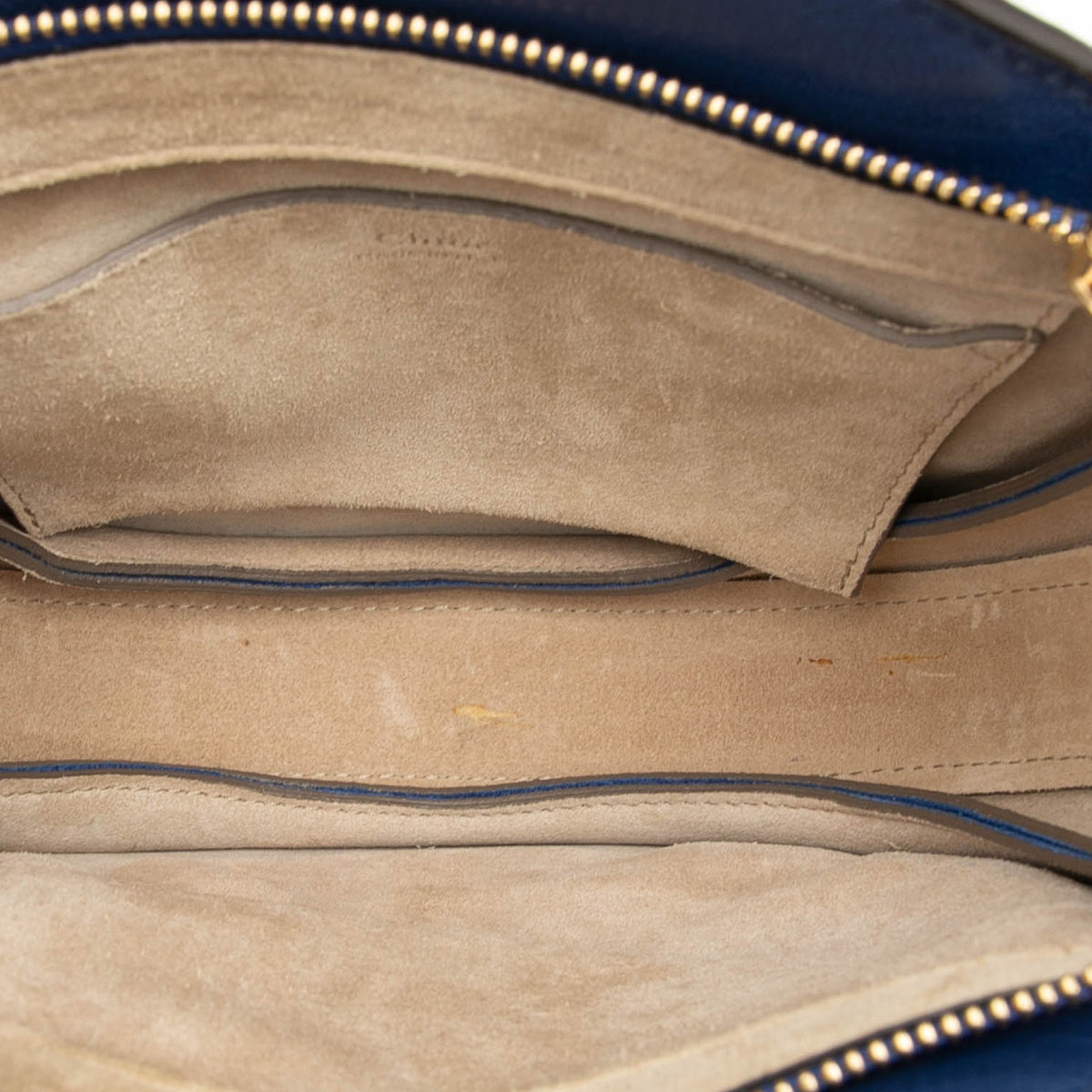 Chloé Small Calfskin and Suede Pixie Satchel — Blue