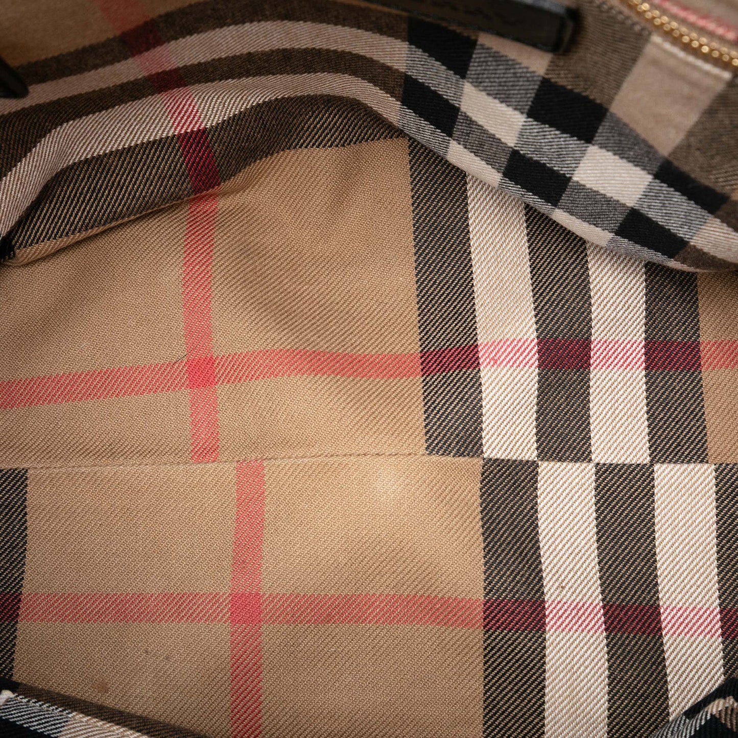 Burberry Small House Check Trimmed Leather Salisbury Tote