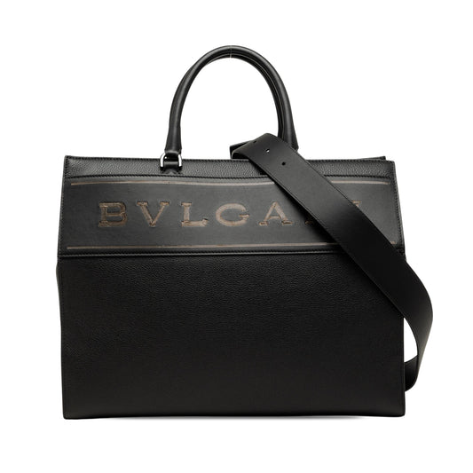 Bvlgari Leather Logo Satchel