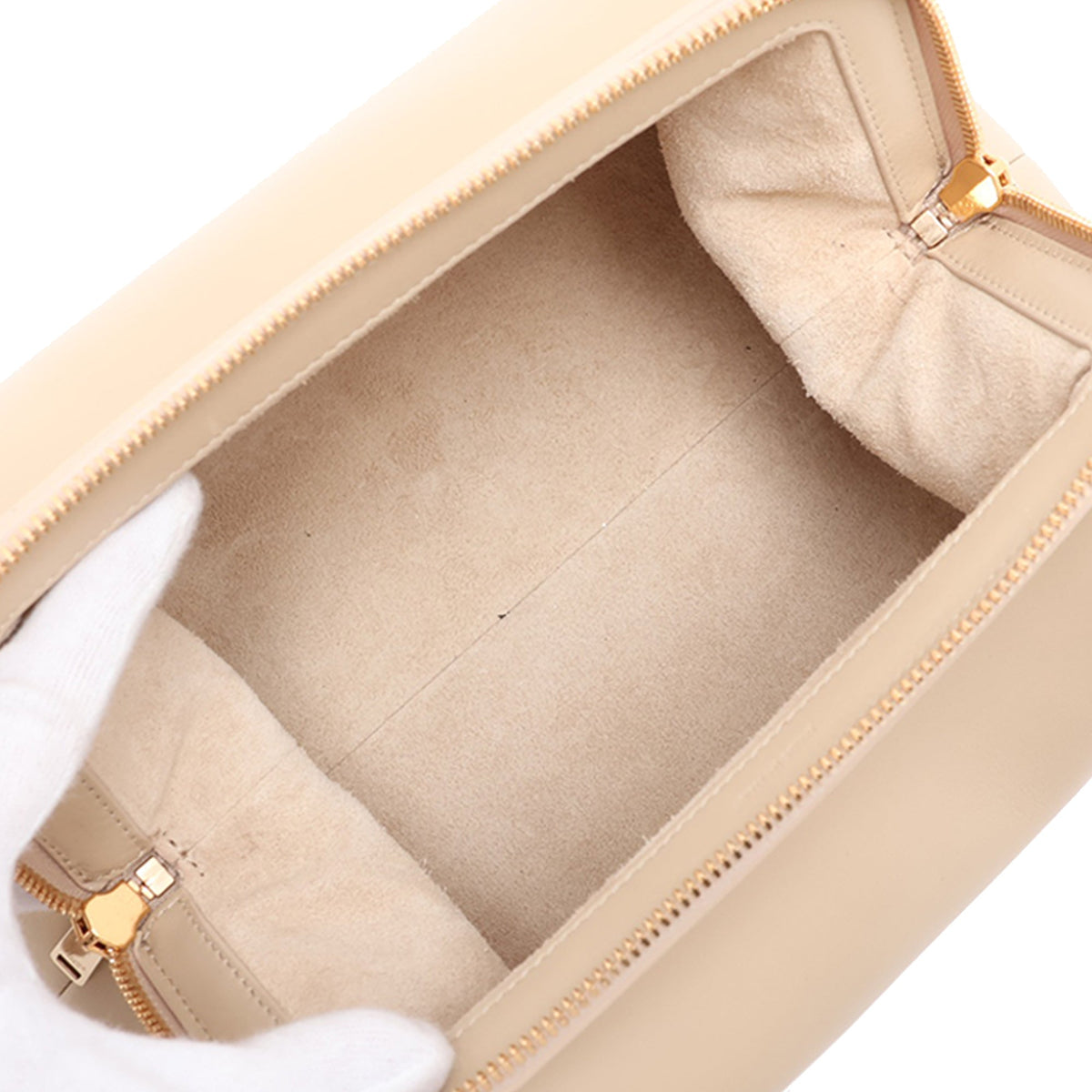 Celine Small Leather Doctor Pouch — Beige