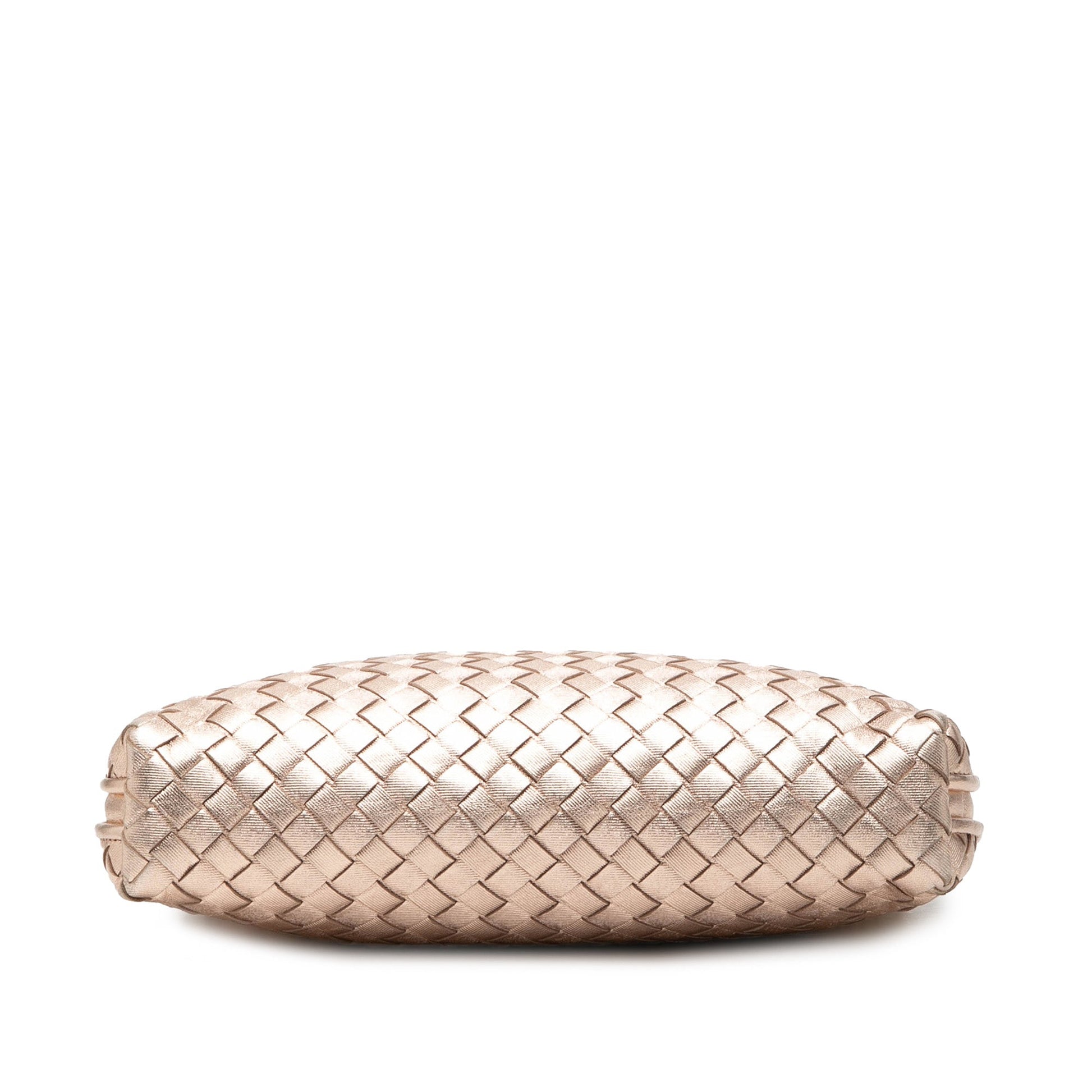 Bottega Veneta Metallic Nappa Intrecciato Nodini Crossbody