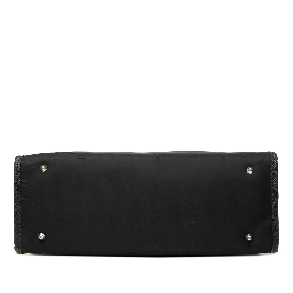 Burberry House Check Canvas Trimmed Nylon Tote — Black