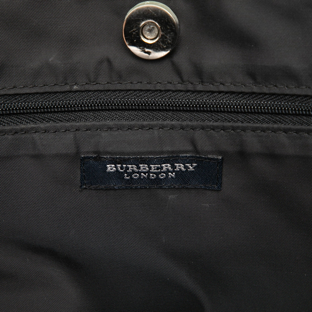 Burberry House Check Canvas Trimmed Nylon Tote — Black