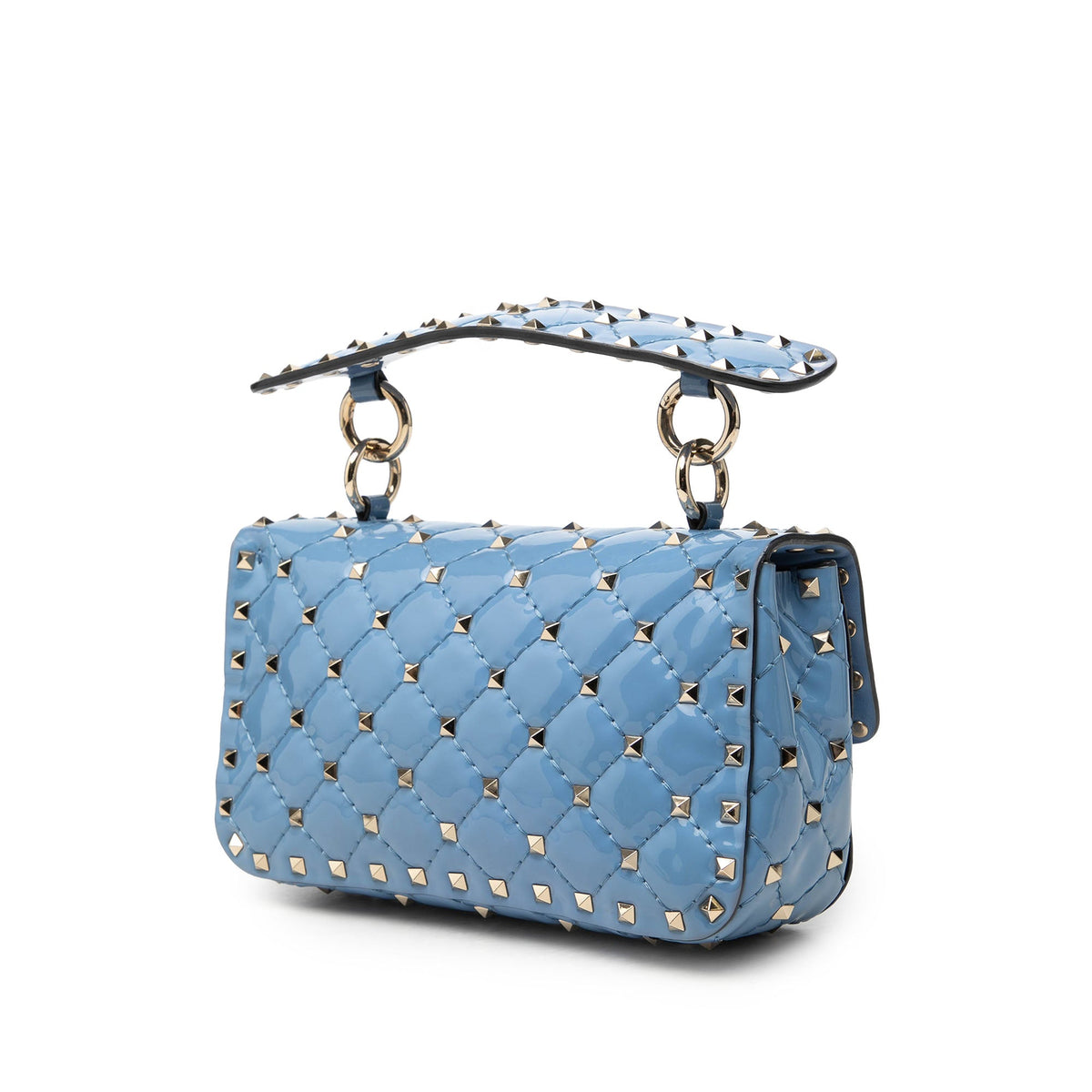 Valentino Small Patent Rockstud Spike Satchel