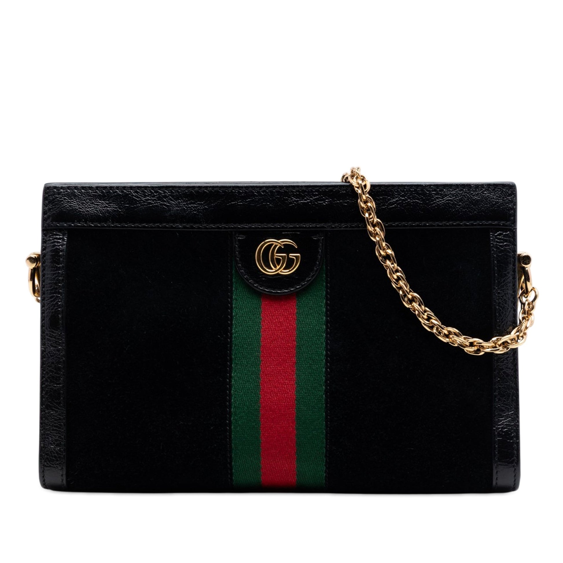 Gucci Small Suede Web Ophidia Chain Crossbody
