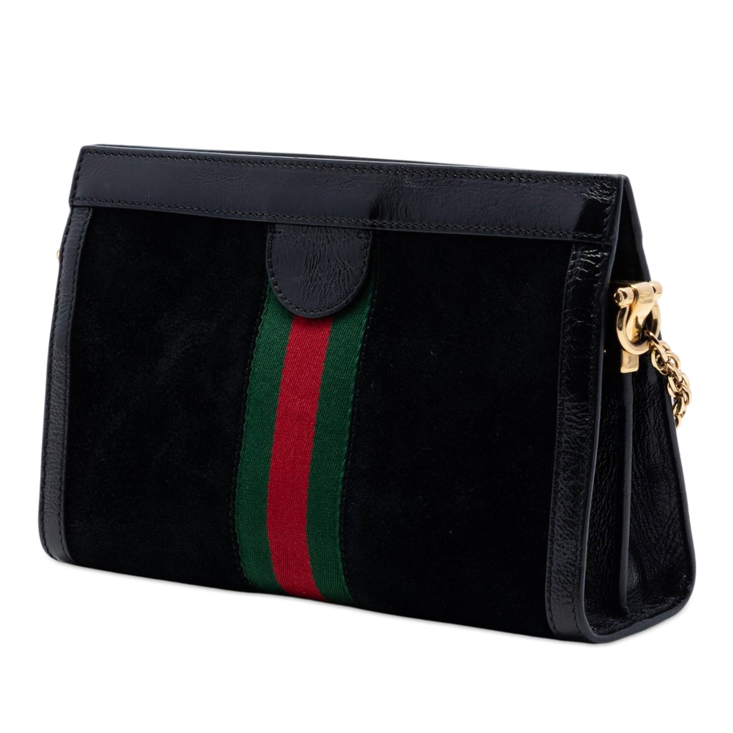 Gucci Small Suede Web Ophidia Chain Crossbody
