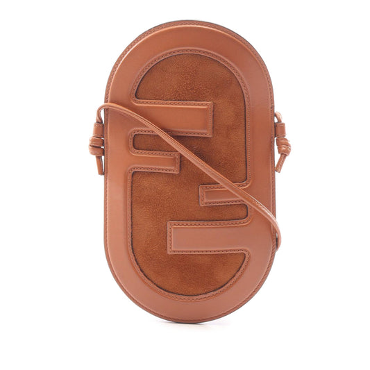 Fendi Calfskin and Suede O Lock Phone Holder