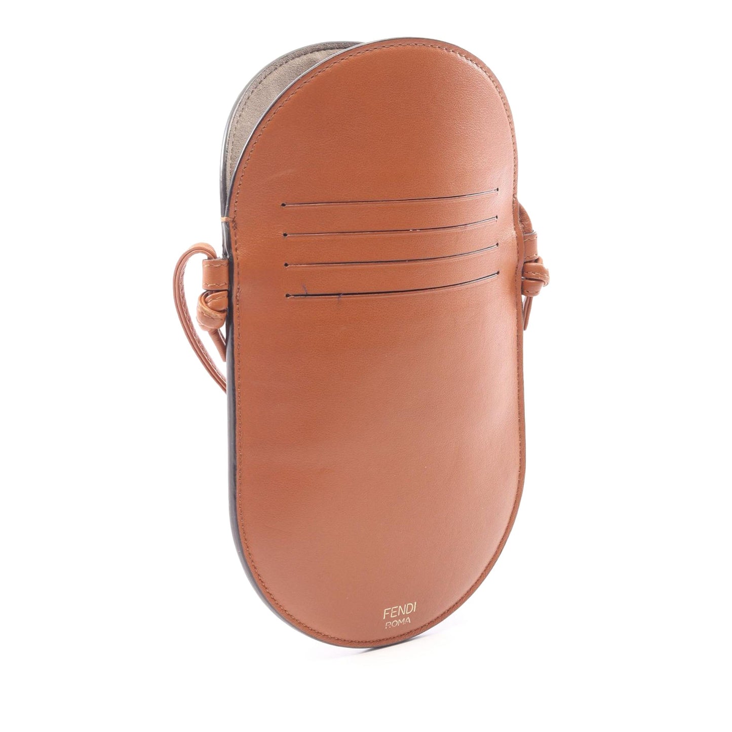 Fendi Calfskin and Suede O Lock Phone Holder