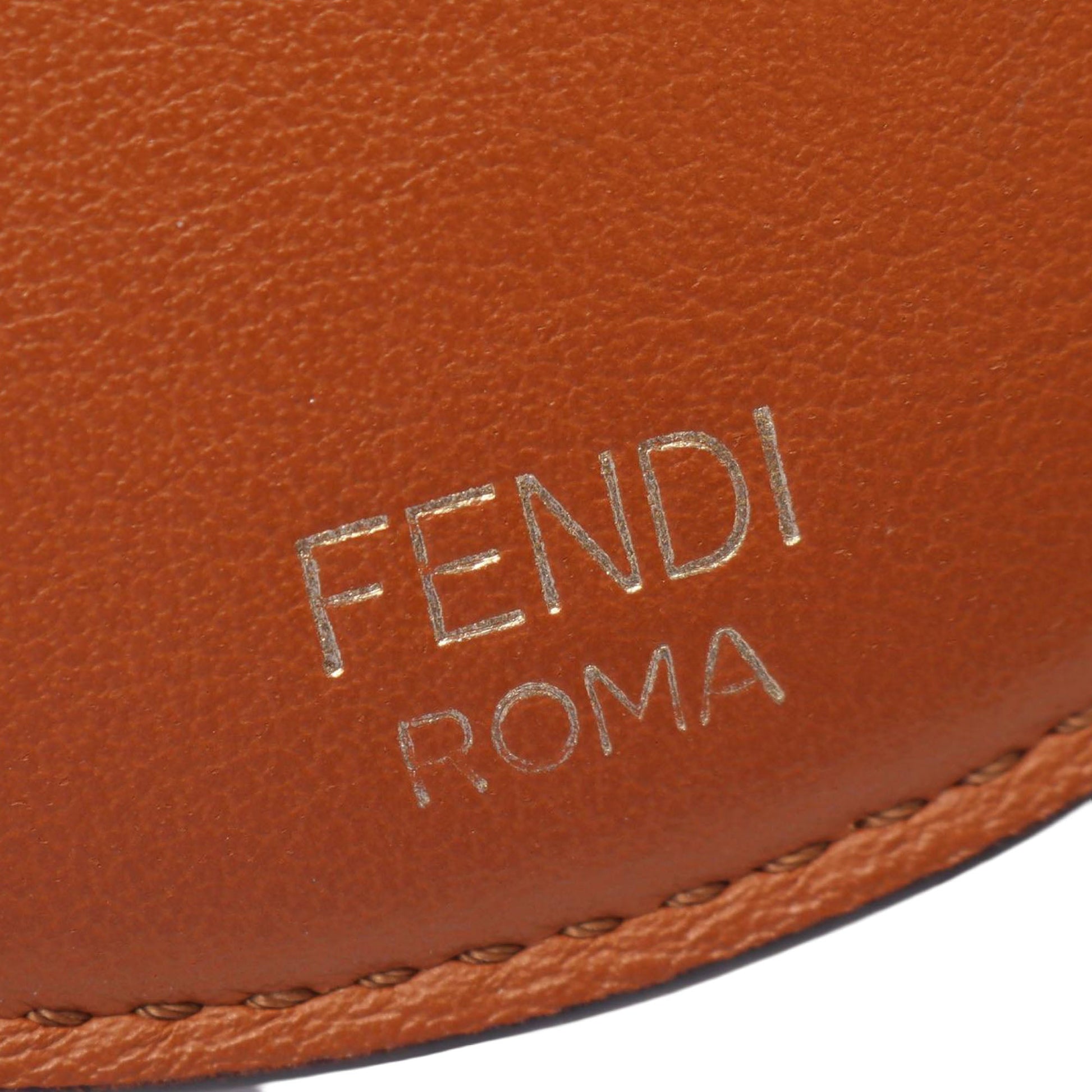 Fendi Calfskin and Suede O Lock Phone Holder