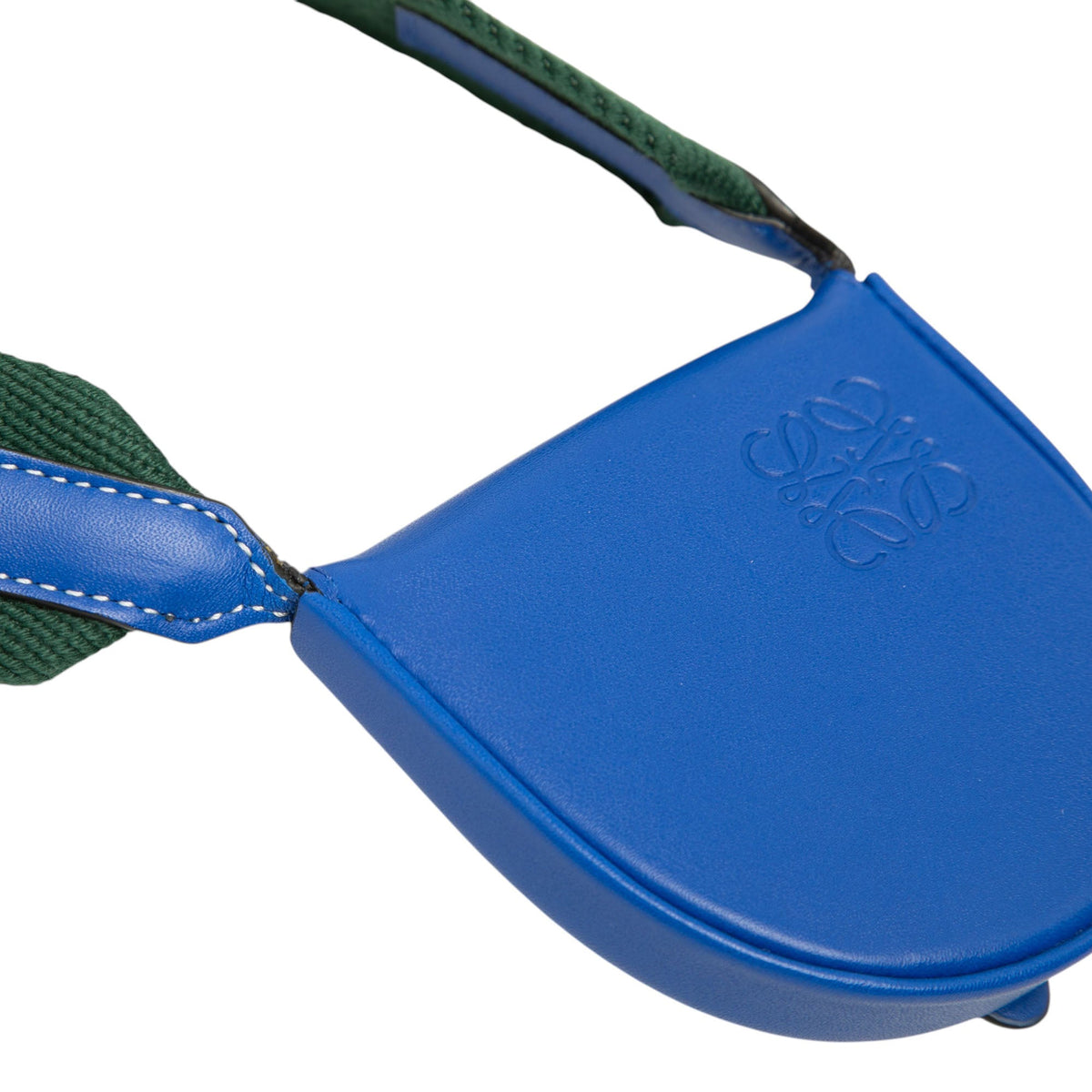 LOEWE Mini Soft Calfskin Heel Pouch — Blue