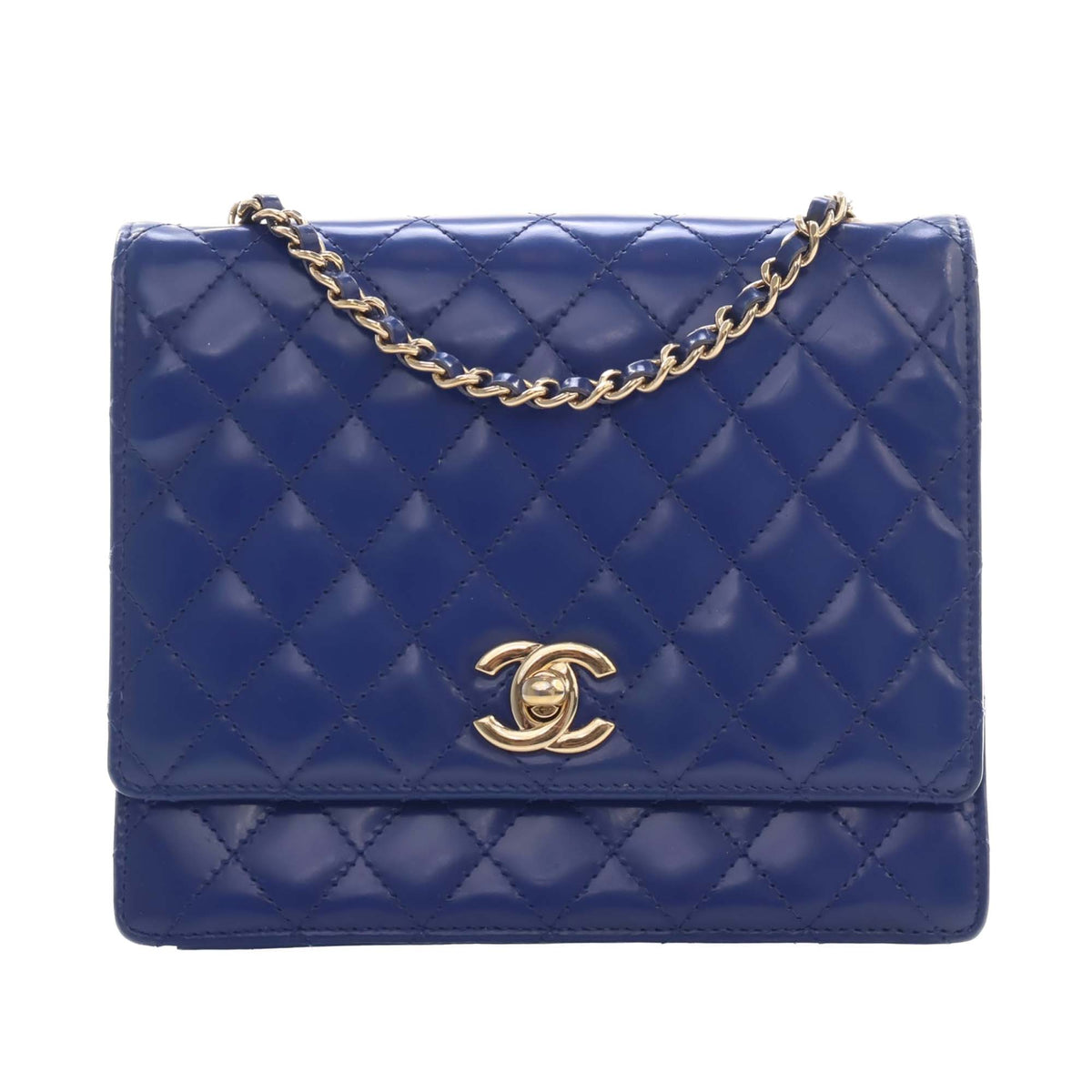 Chanel CC Quilted Patent Square Flap
