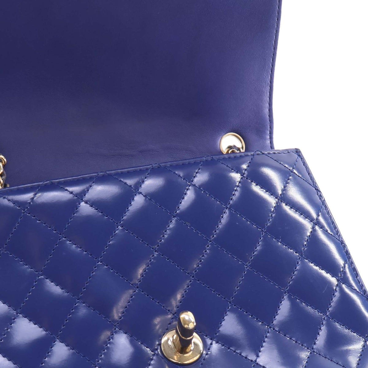 Chanel CC Quilted Patent Square Flap