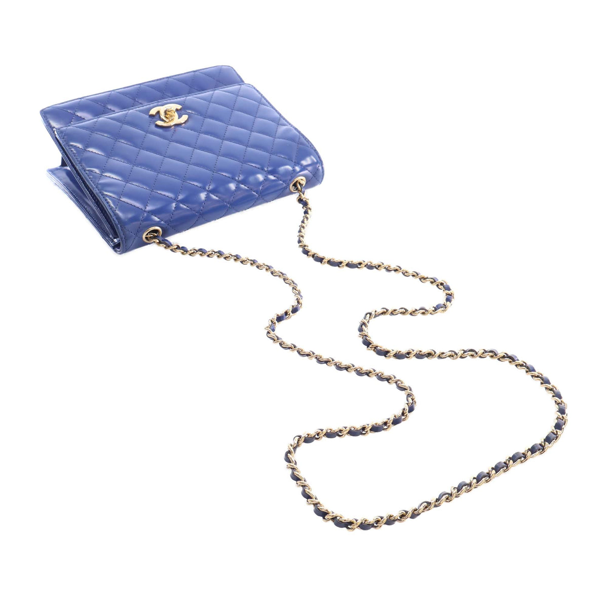 Chanel CC Quilted Patent Square Flap