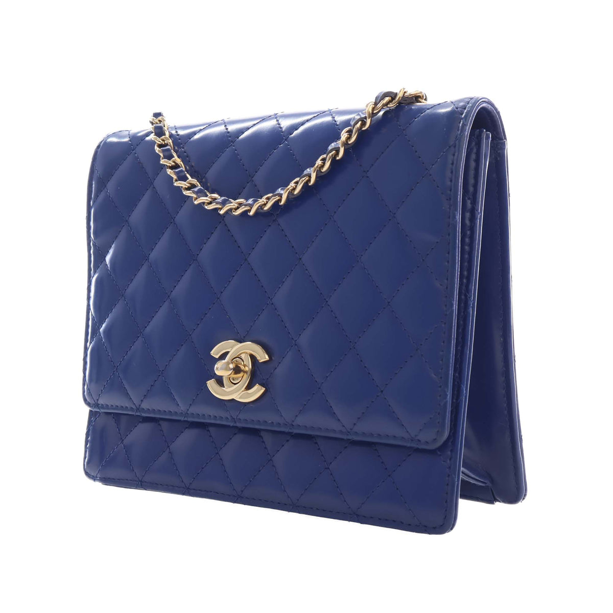 Chanel CC Quilted Patent Square Flap