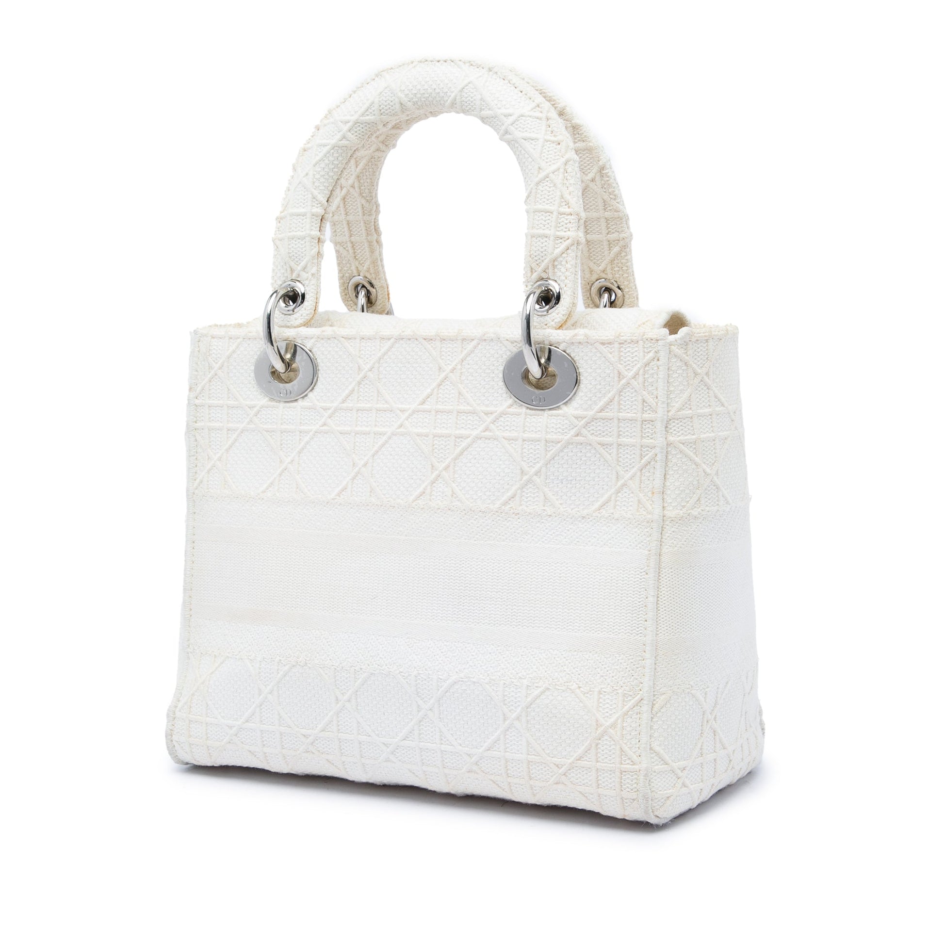 Dior Medium Embroidered Canvas Cannage Lady D Lite