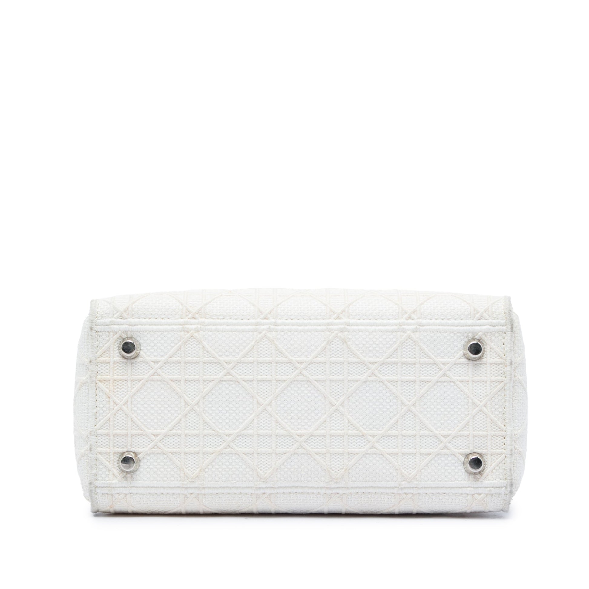 Dior Medium Embroidered Canvas Cannage Lady D Lite