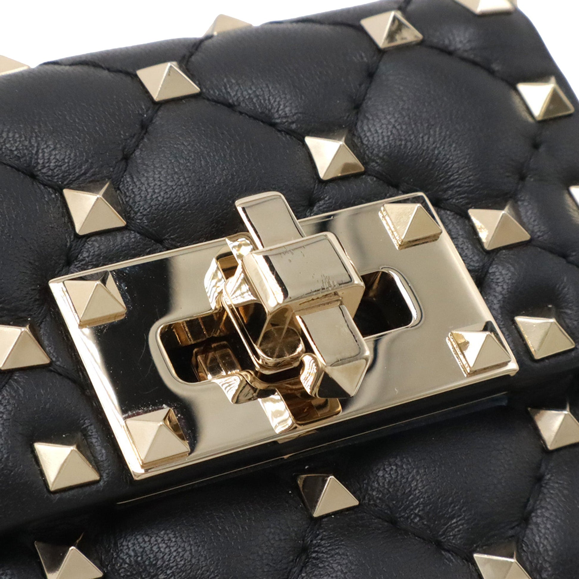 Valentino Lambskin Rockstud Spike Phone Case Crossbody