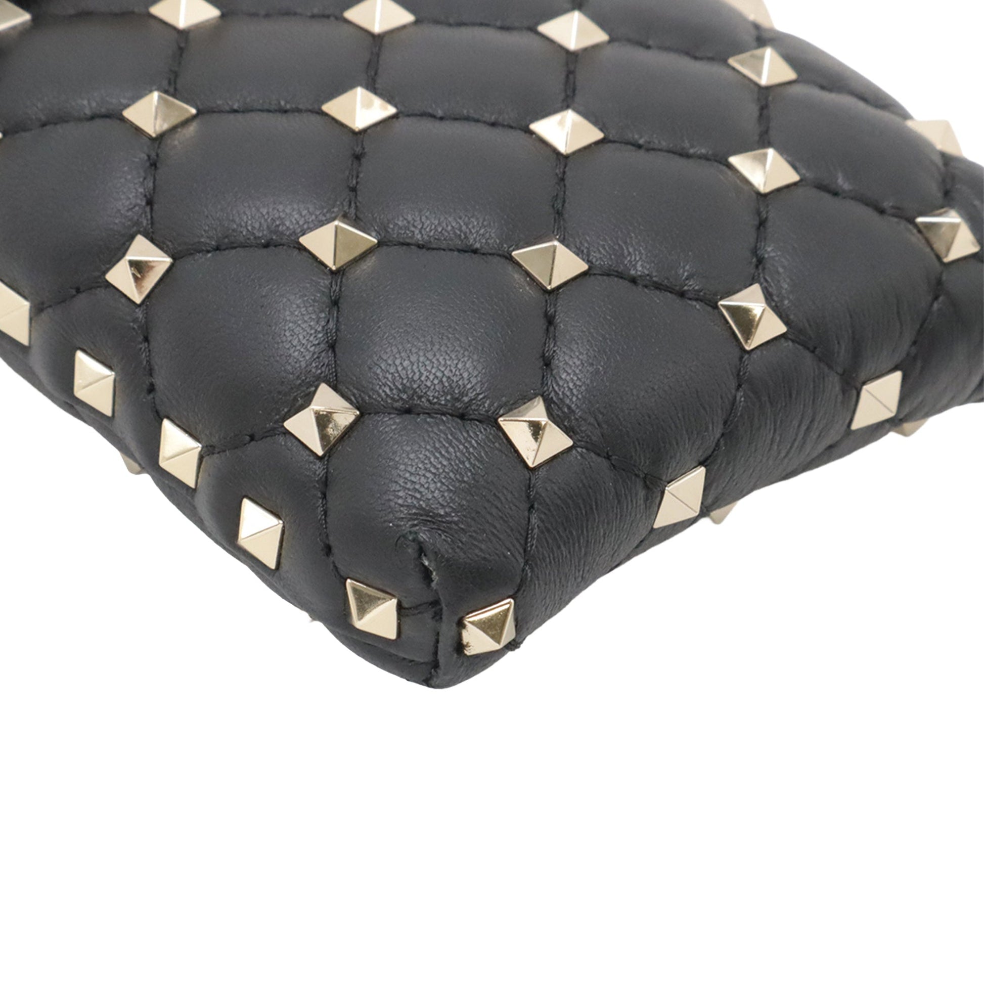 Valentino Lambskin Rockstud Spike Phone Case Crossbody