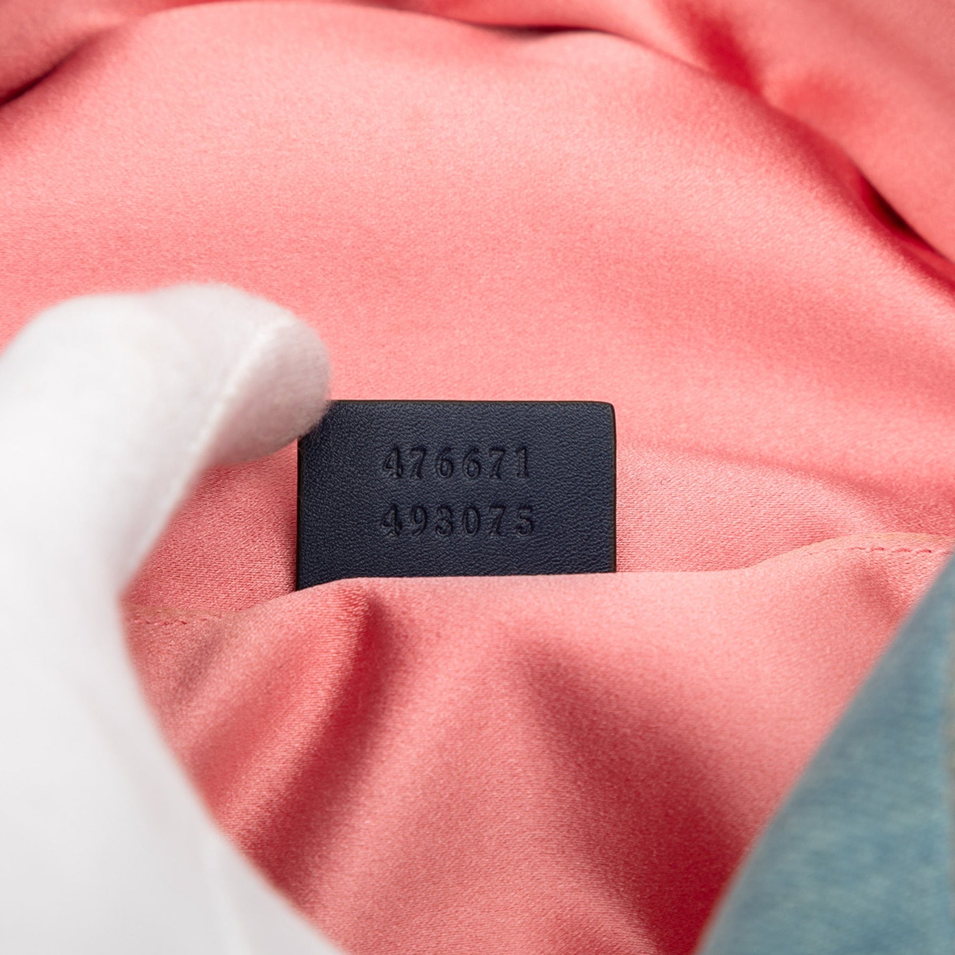 Gucci Small GG Marmont Pearl Studded Matelasse Denim Backpack