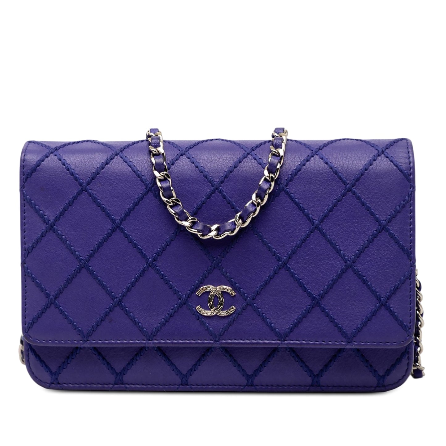 Chanel CC Quilted Calfskin Fancy Wallet On Chain