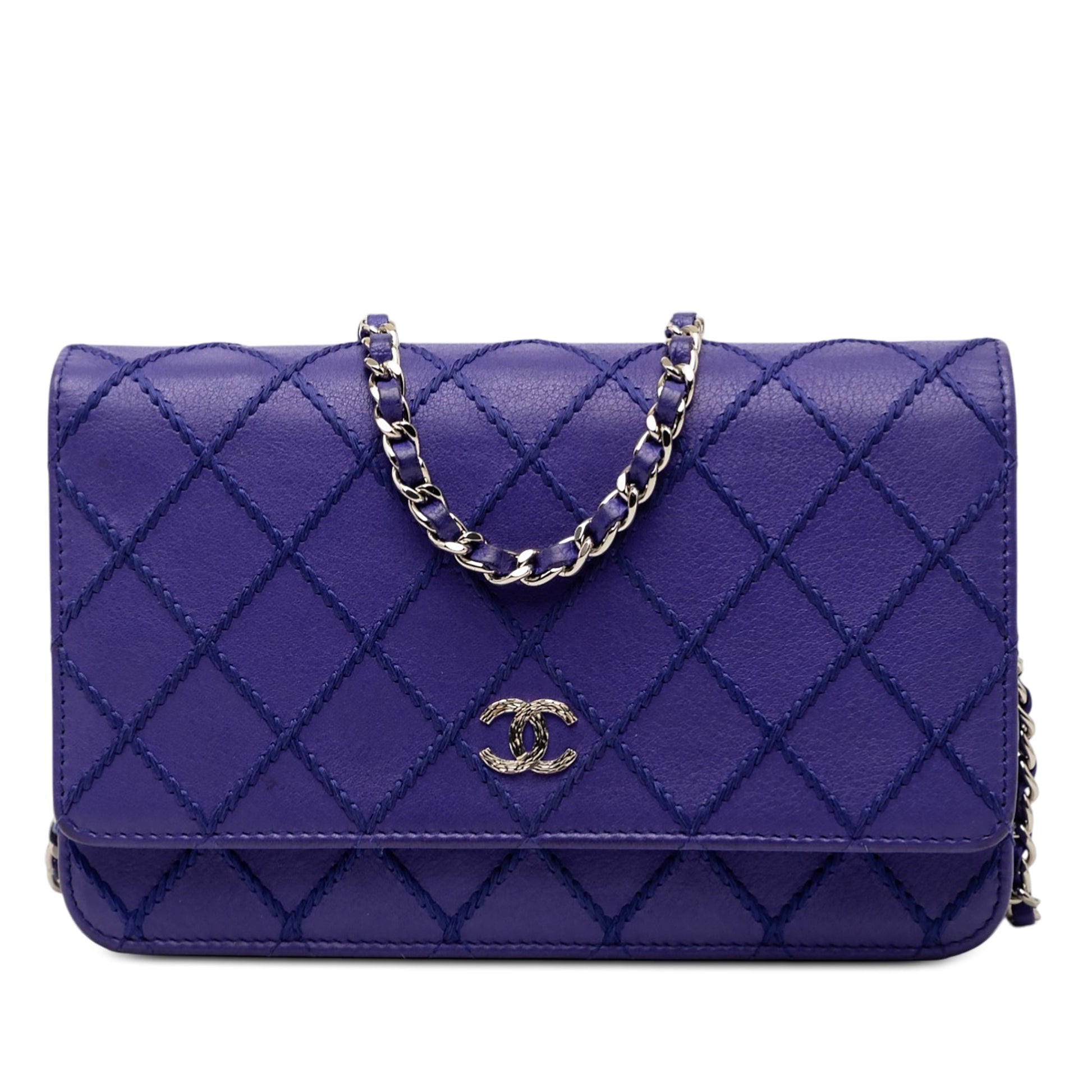 Chanel CC Quilted Calfskin Fancy Wallet On Chain