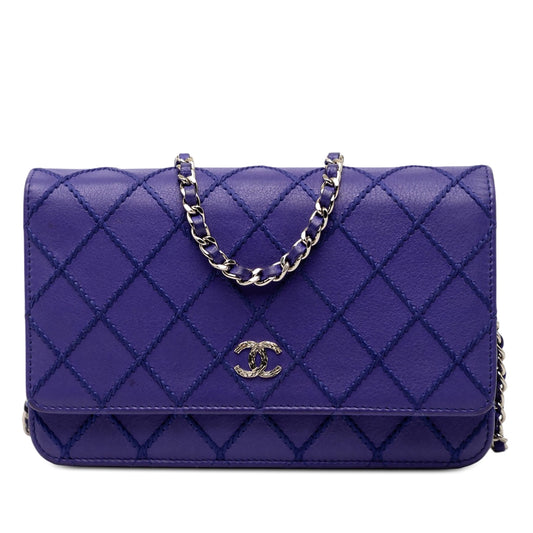 Chanel CC Quilted Calfskin Fancy Wallet On Chain