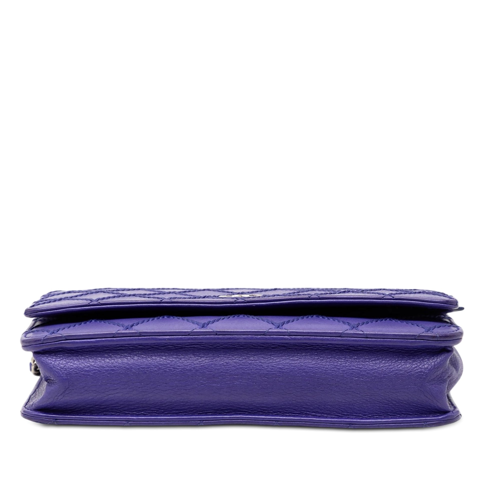 Chanel CC Quilted Calfskin Fancy Wallet On Chain