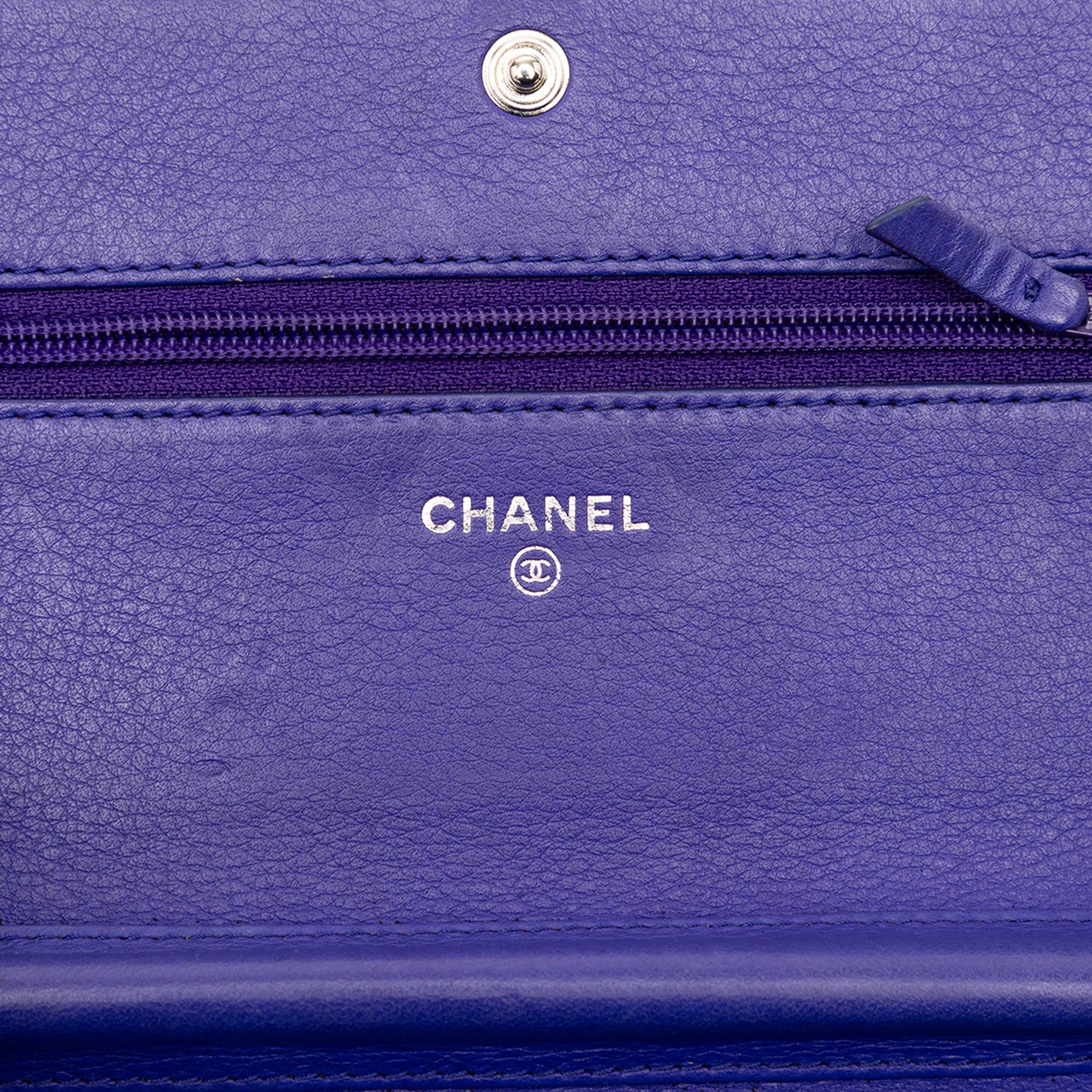 Chanel CC Quilted Calfskin Fancy Wallet On Chain
