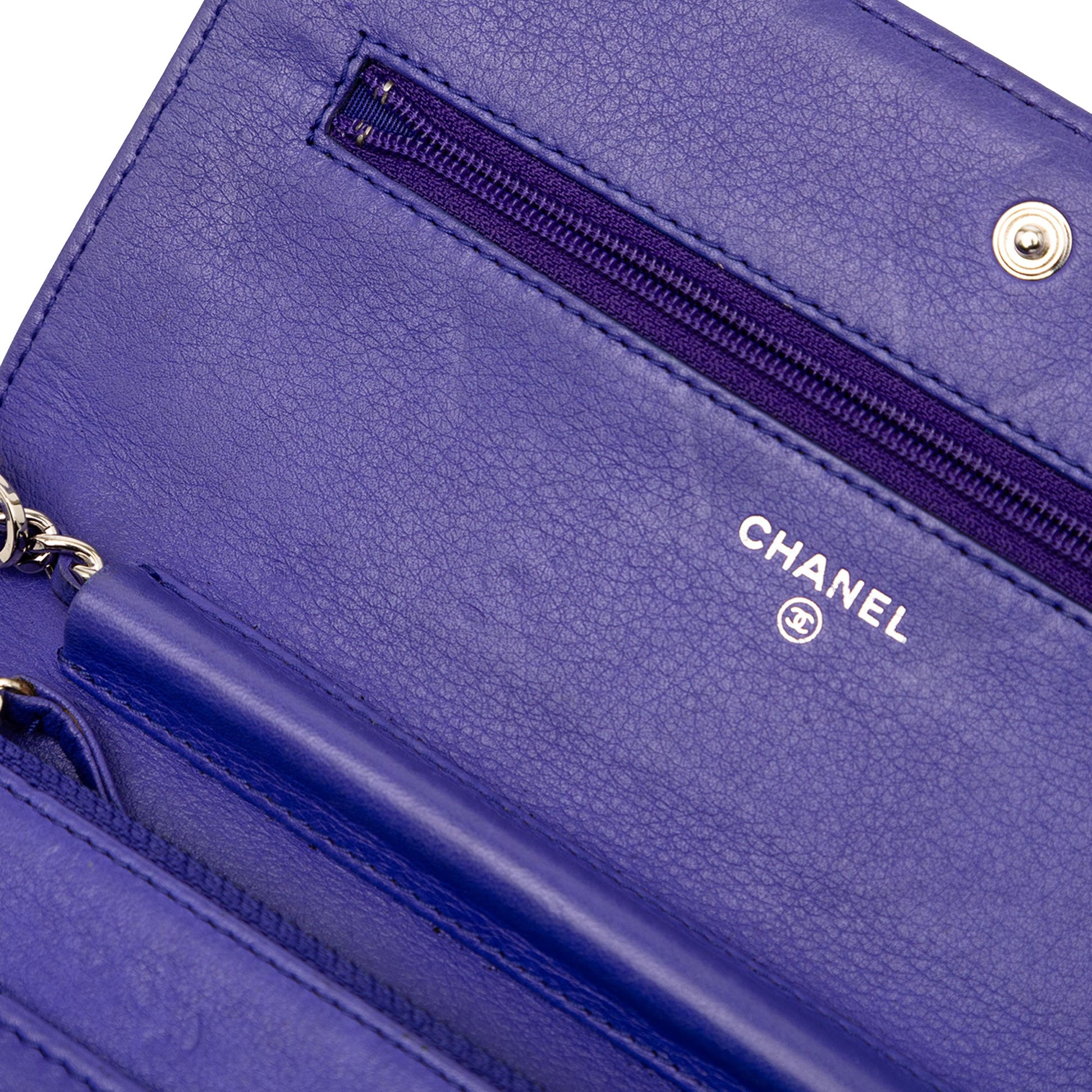 Chanel CC Quilted Calfskin Fancy Wallet On Chain