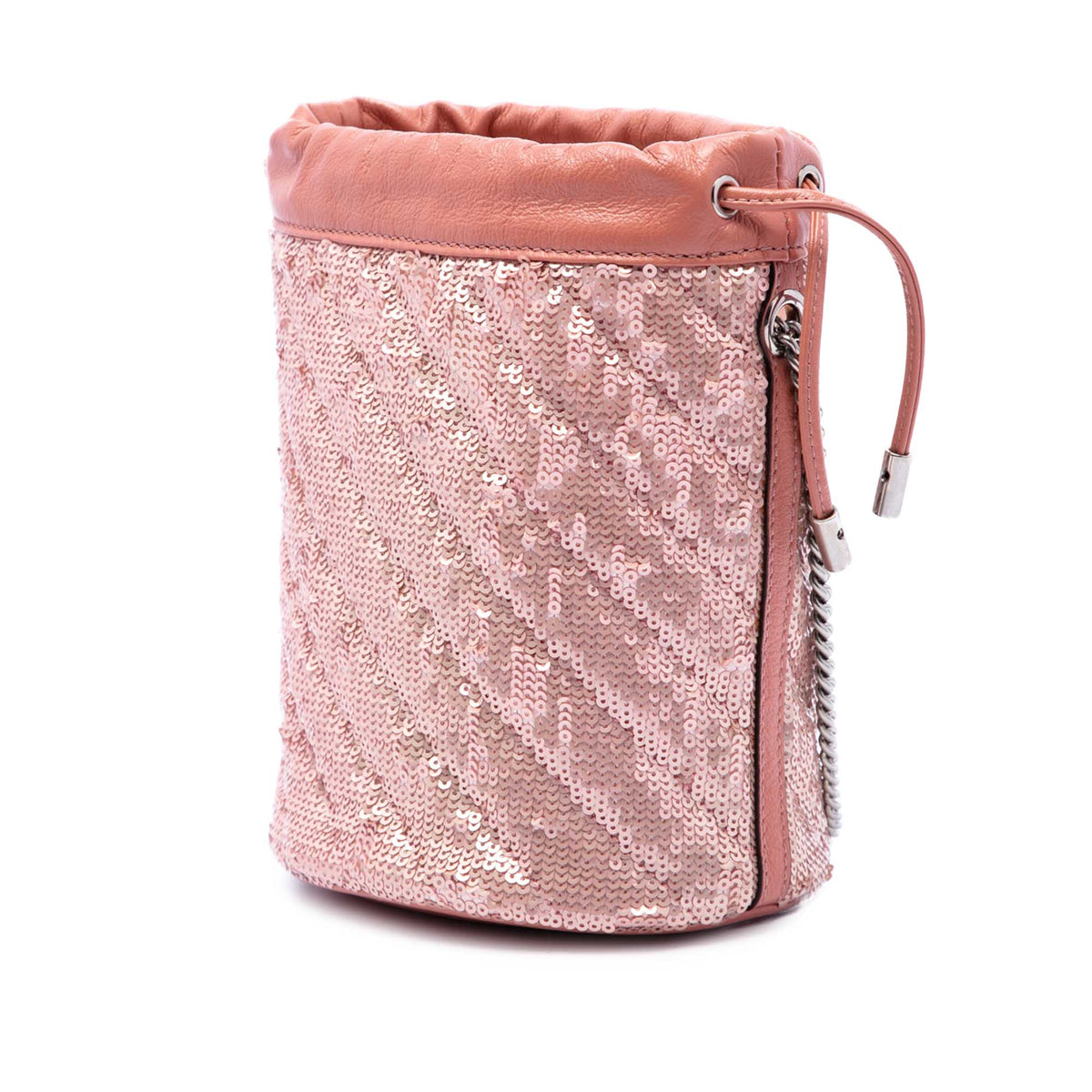 Gucci Small GG Marmont Sequined Diagonal Matelasse Calfskin Bucket Bag
