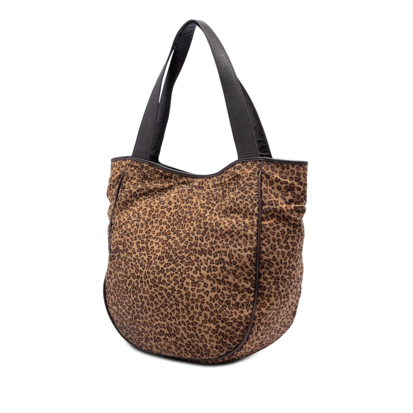 Bottega Veneta Nylon Leopard Print Tote