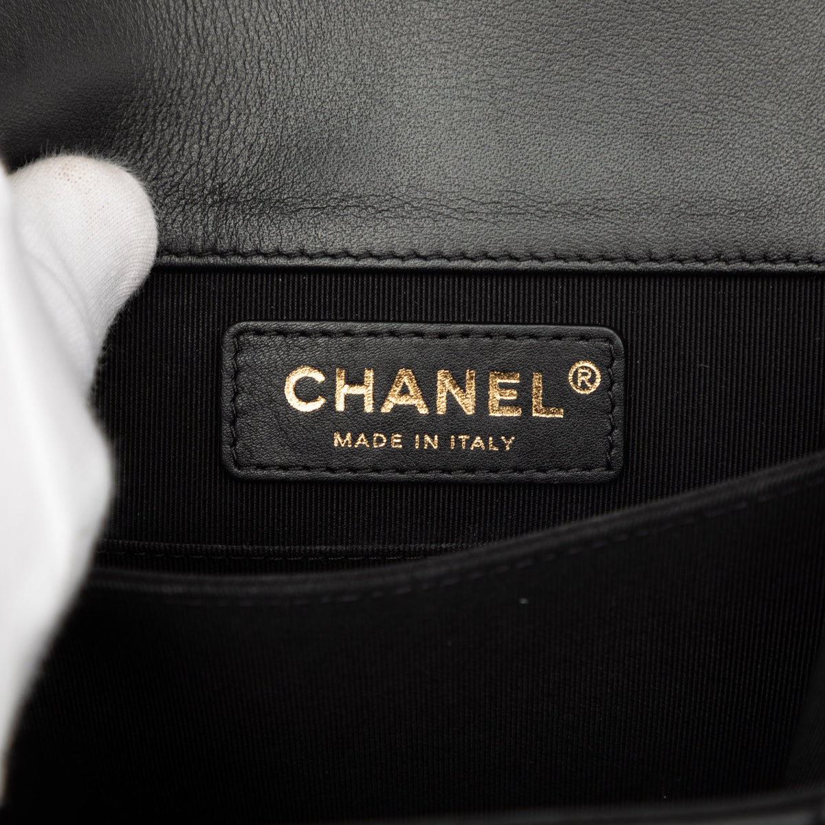 Chanel Quilted Lambskin North South Boy Flap