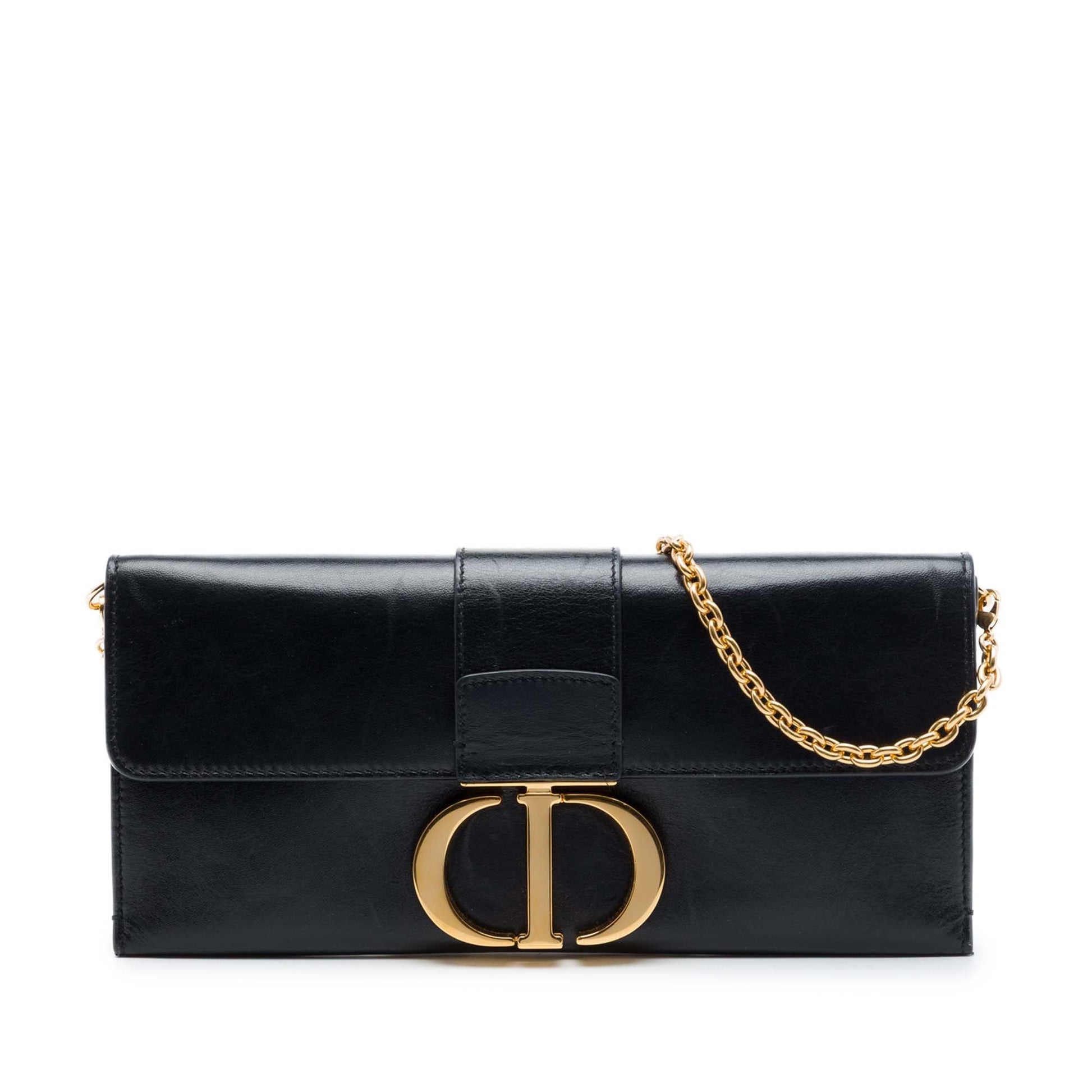 Dior Leather Montaigne 30 Clutch with Chain