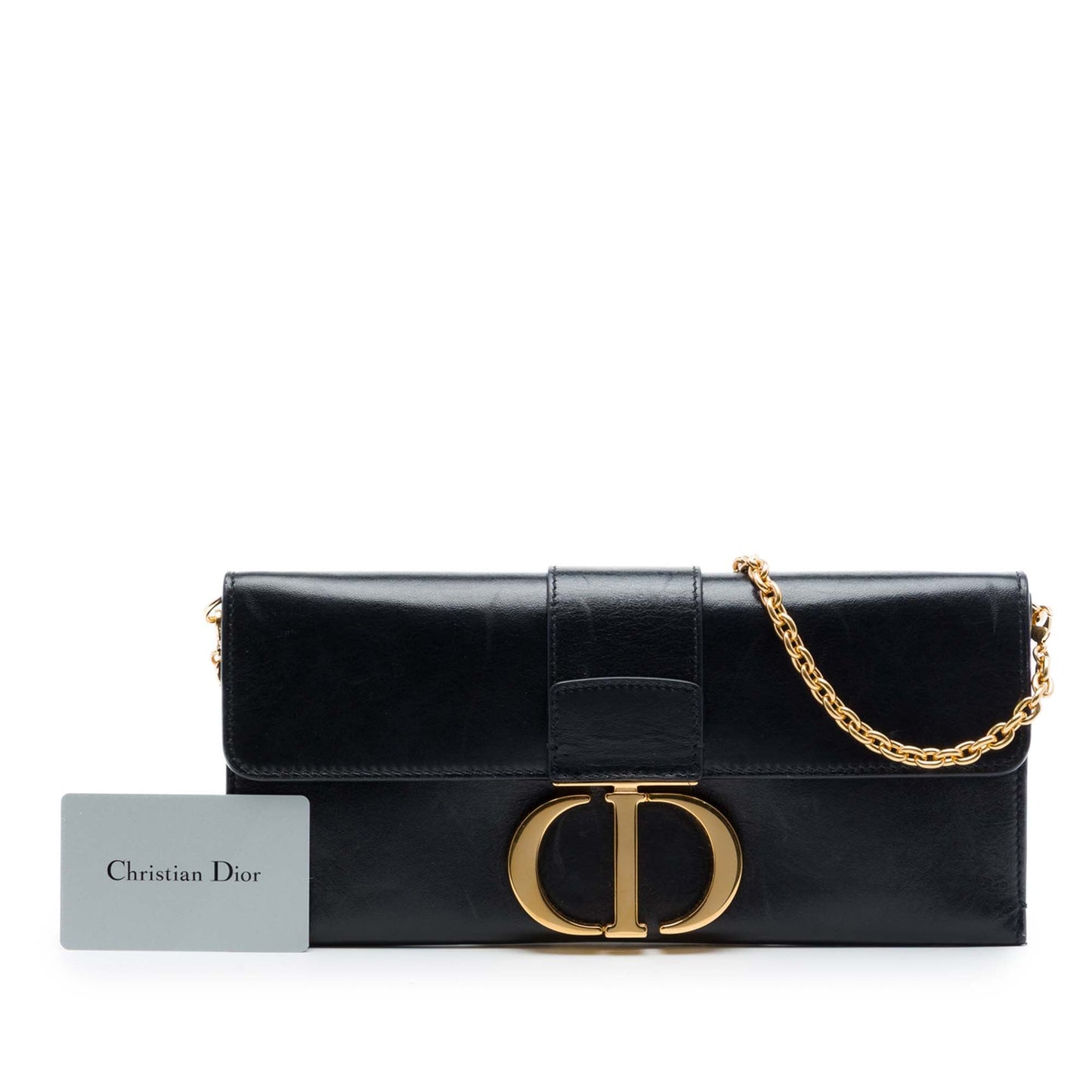 Dior Leather Montaigne 30 Clutch with Chain