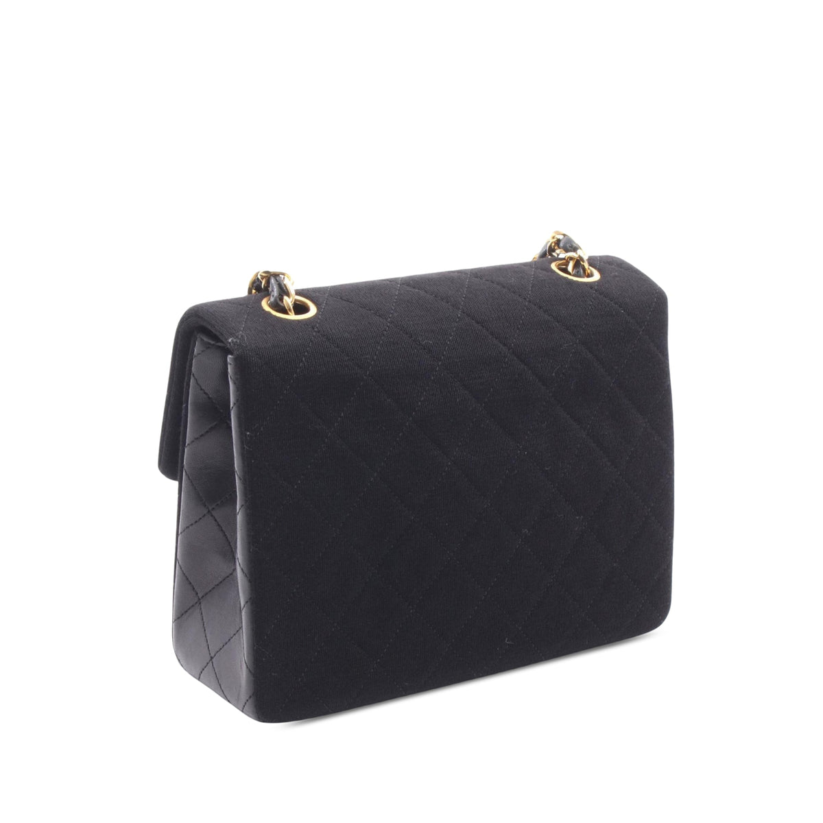 Chanel Mini Quilted Jersey and Lambskin Square Flap