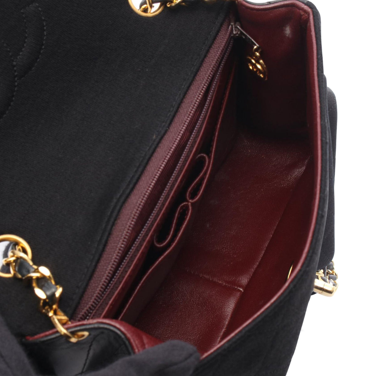 Chanel Mini Quilted Jersey and Lambskin Square Flap