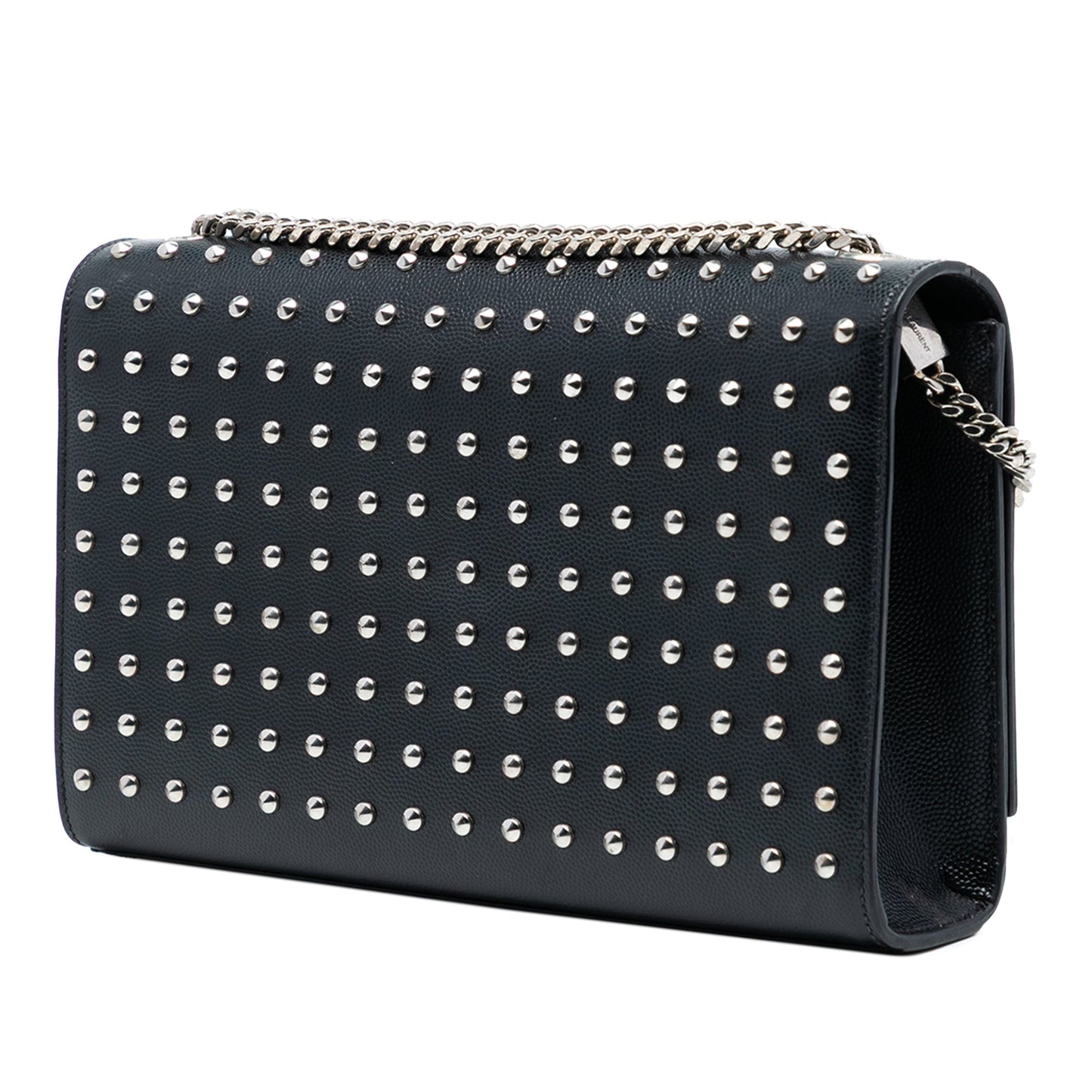 Saint Laurent Medium Grain De Poudre Studded Kate Crossbody
